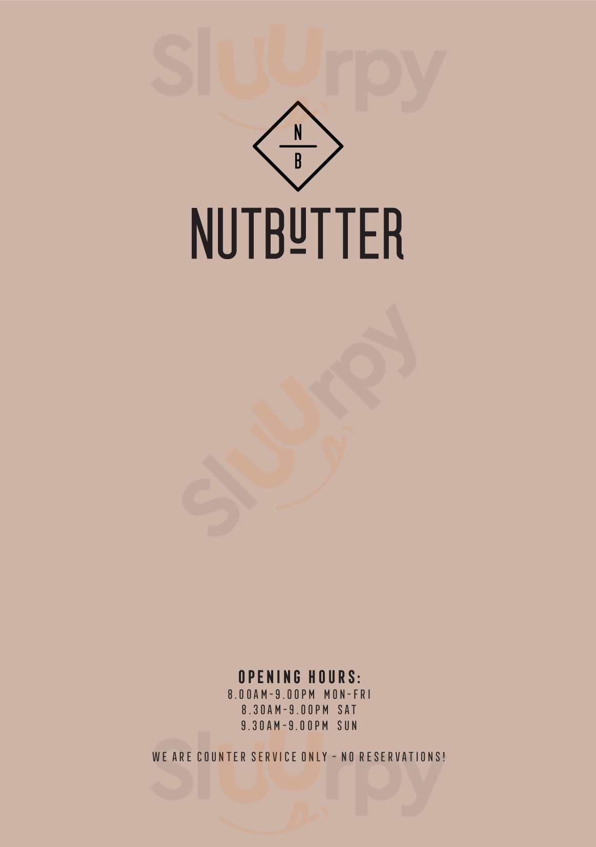 Nutbutter Dublin Menu - 1