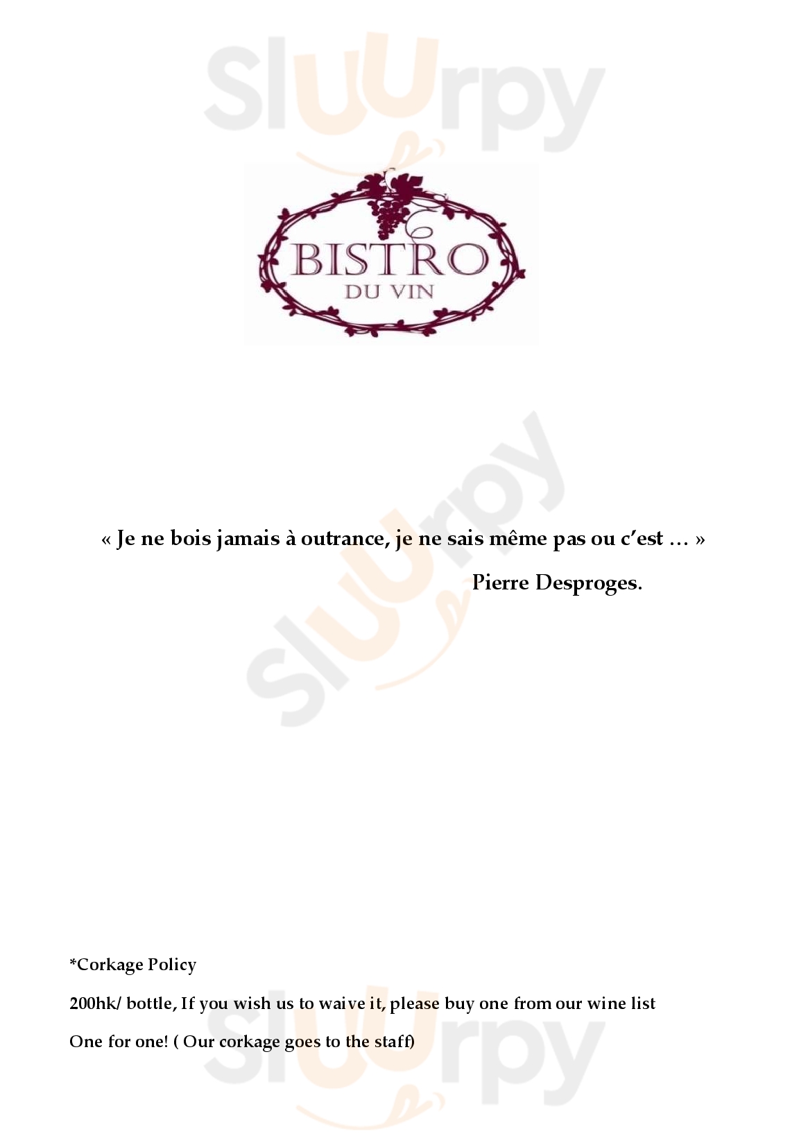 Main Menu - Piccolo Pizzeria & Bar