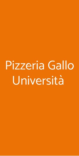Pizzeria Gallo Università, Portici