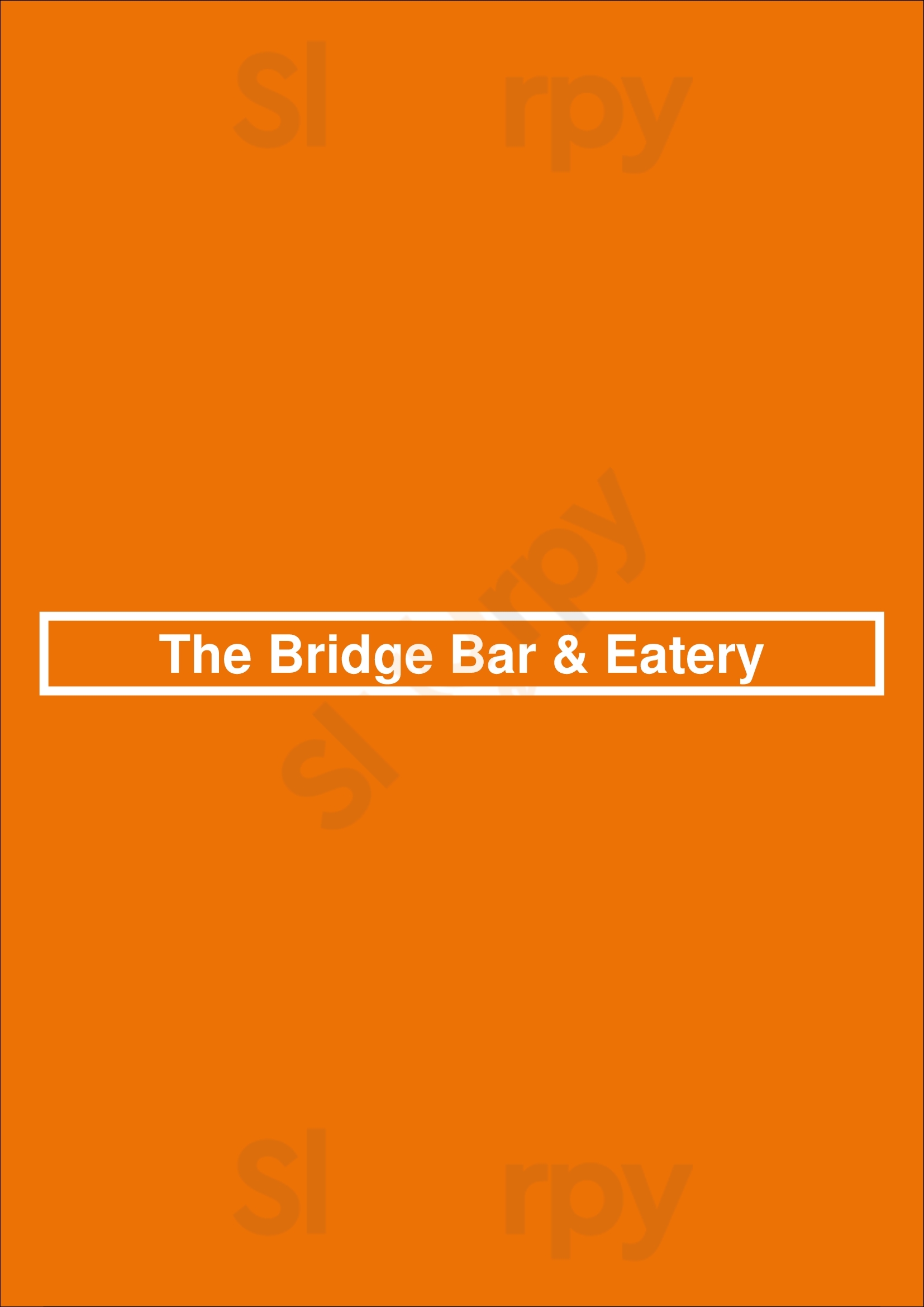 The Bridge Bar & Eatery Dublin Menu - 1