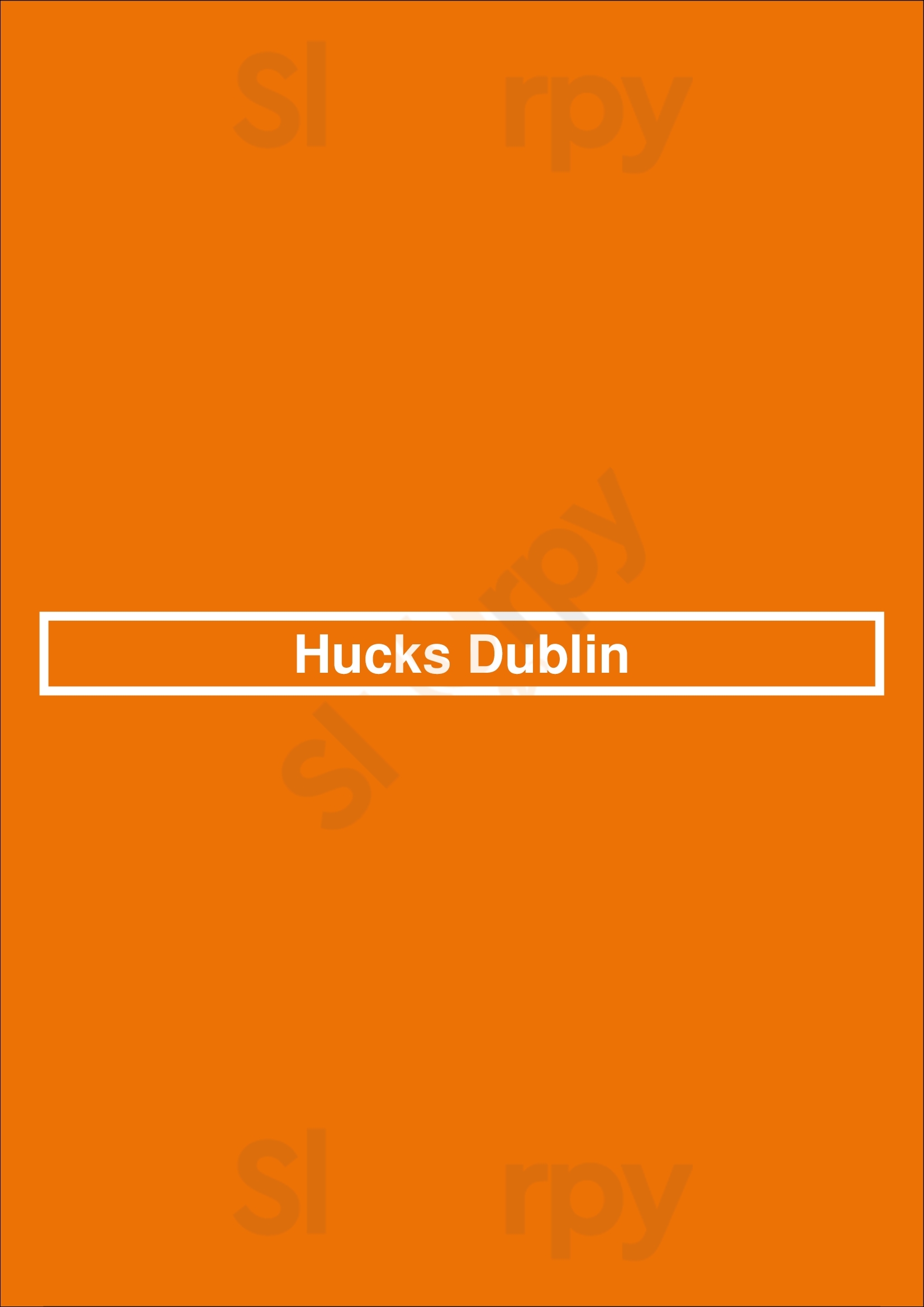 Hucks Dublin Dublin Menu - 1