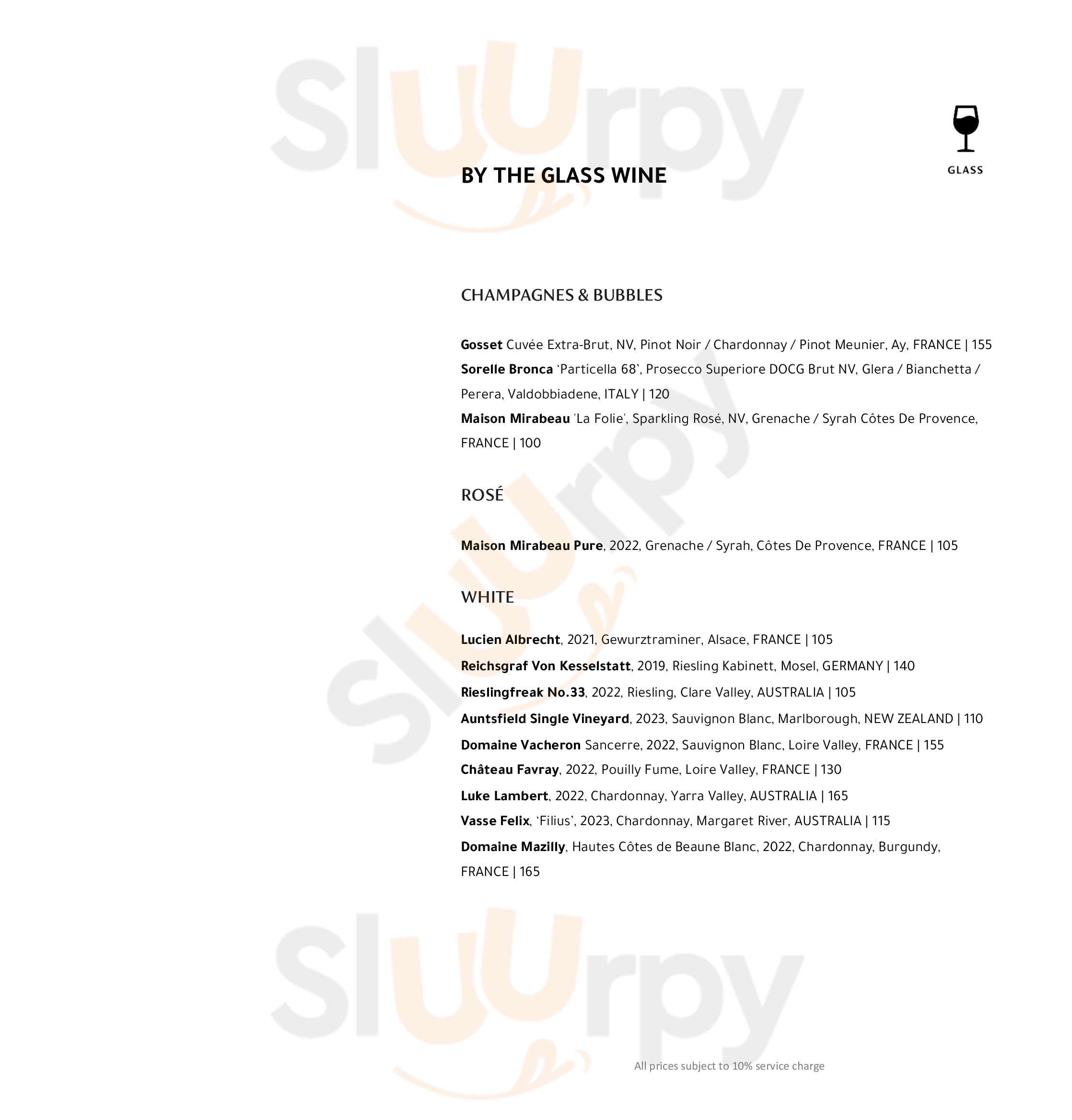 Main Menu - Hue - Dining, Bar & Lounge