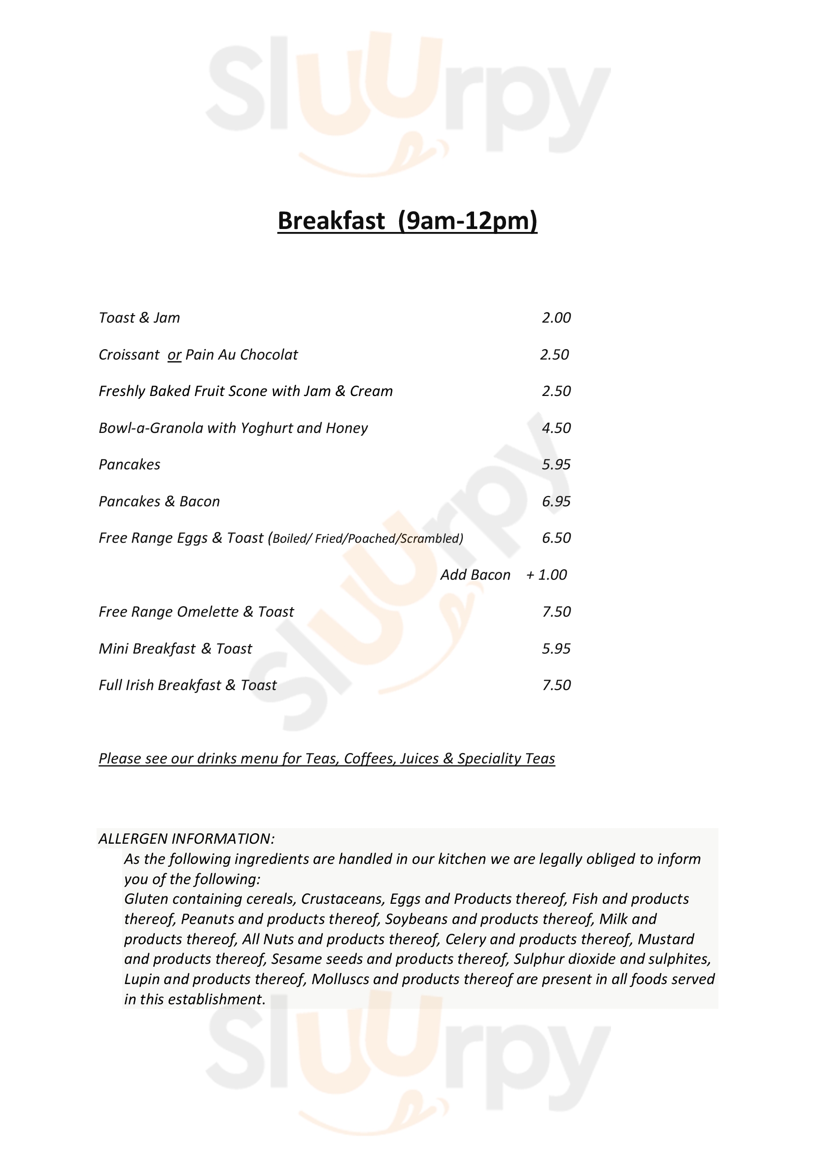 Connemara Greenway Cafe & Restaurant Oughterard Menu - 1