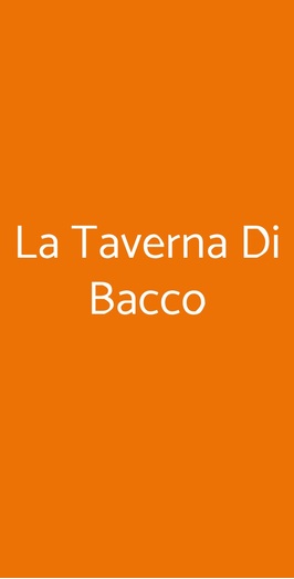 La Taverna Di Bacco, Quarto