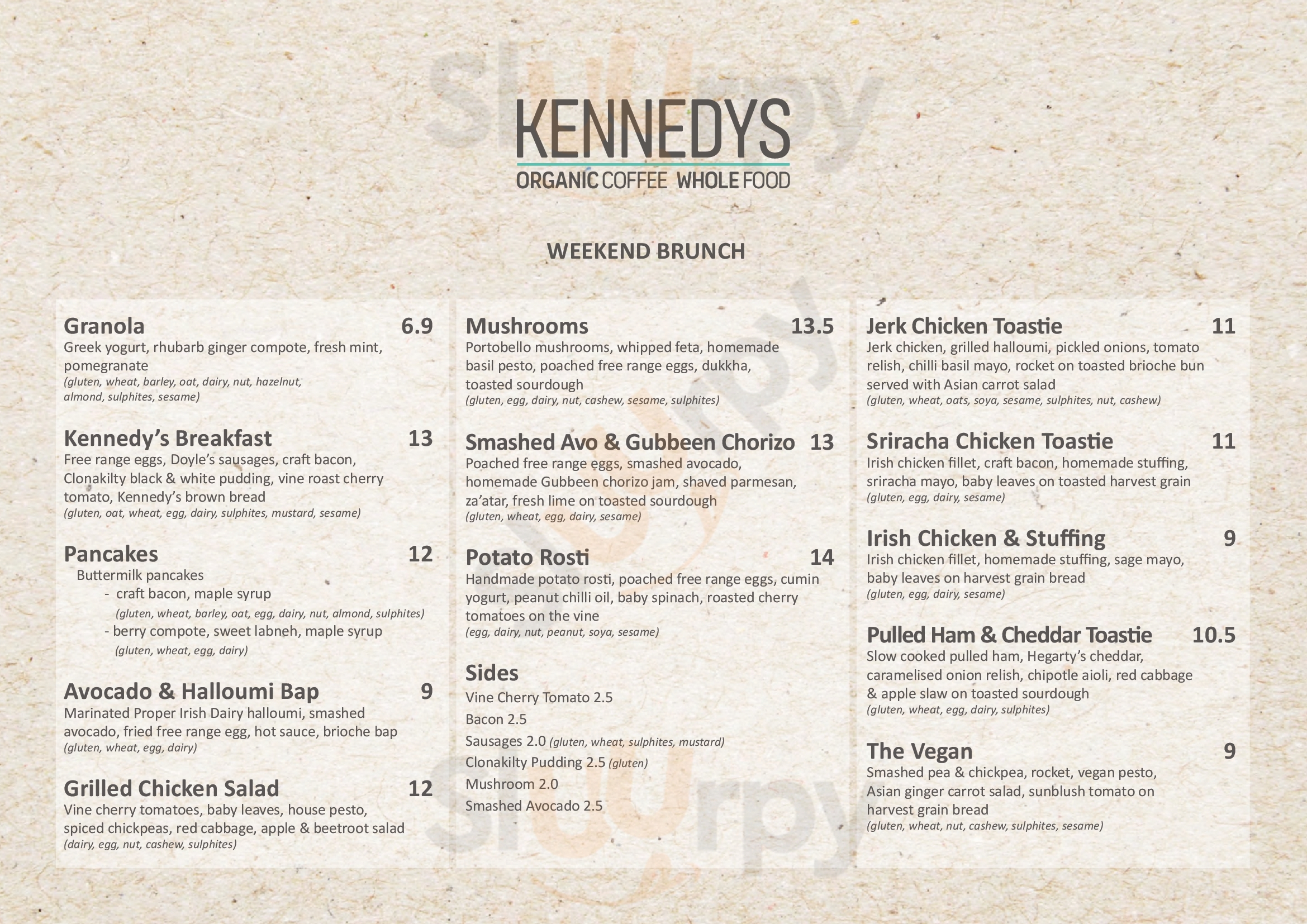 Kennedy's Food Store Dublin Menu - 1