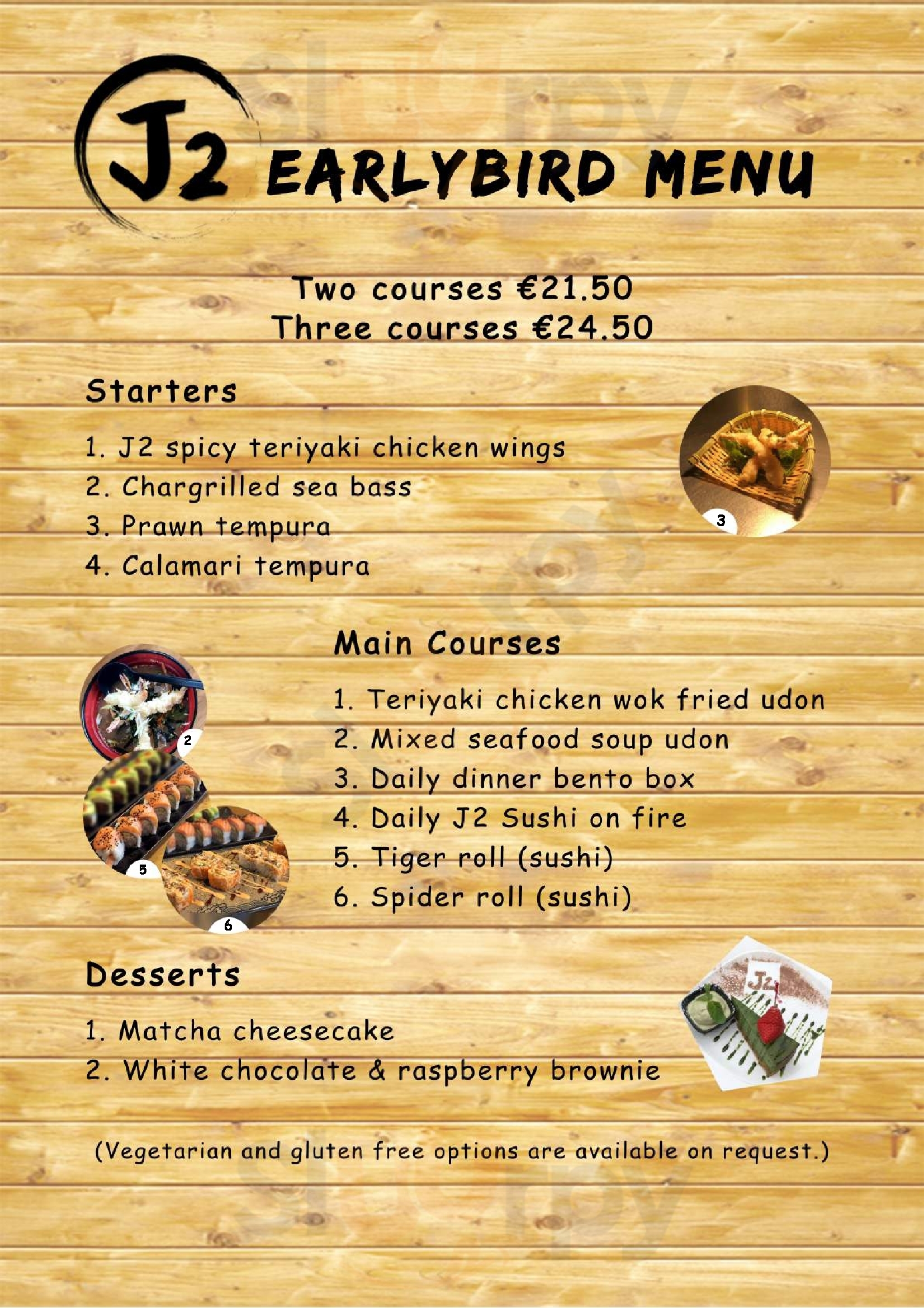 J2 Grill & Sushi Dublin Menu - 1