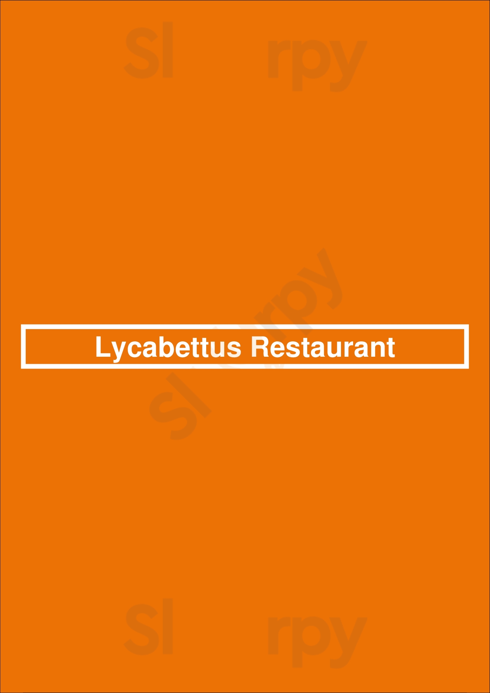 Lycabettus Restaurant Οία Menu - 1