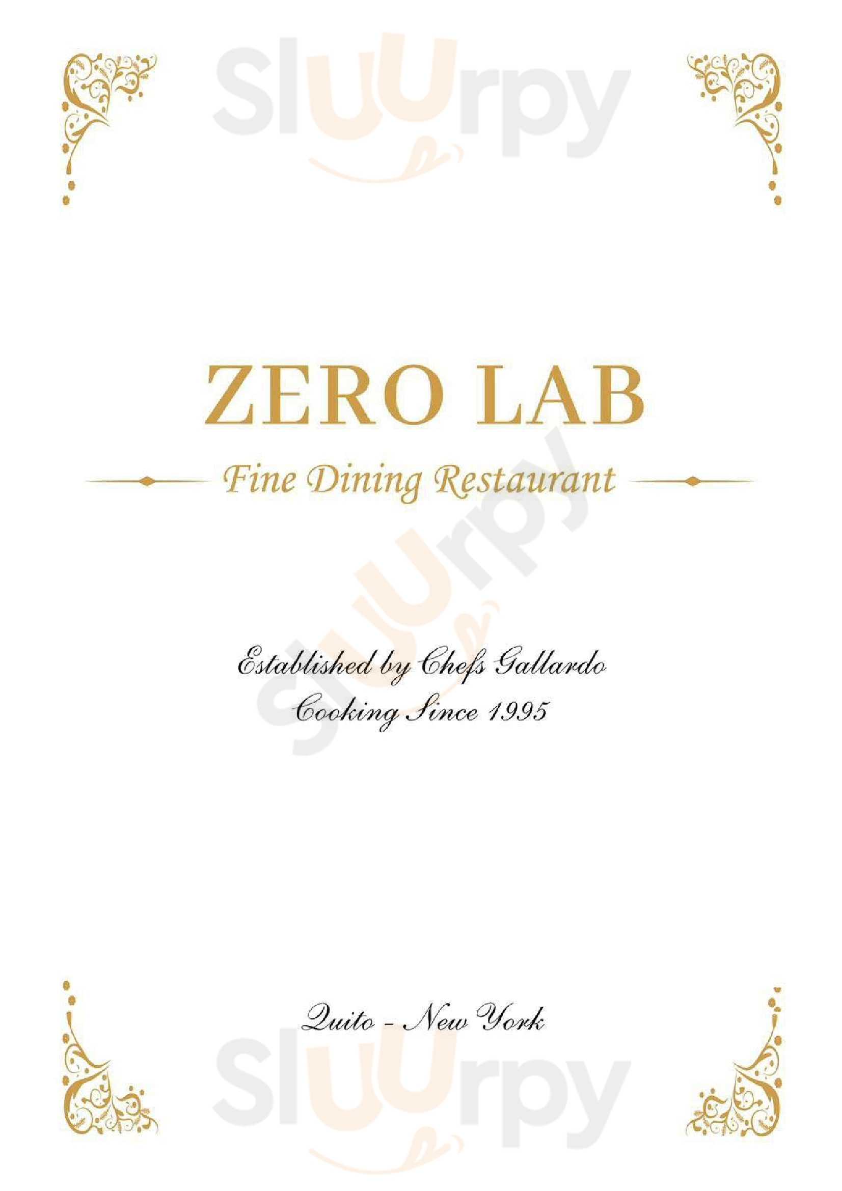 Zero Lab Fine Dining Quito Menu - 1