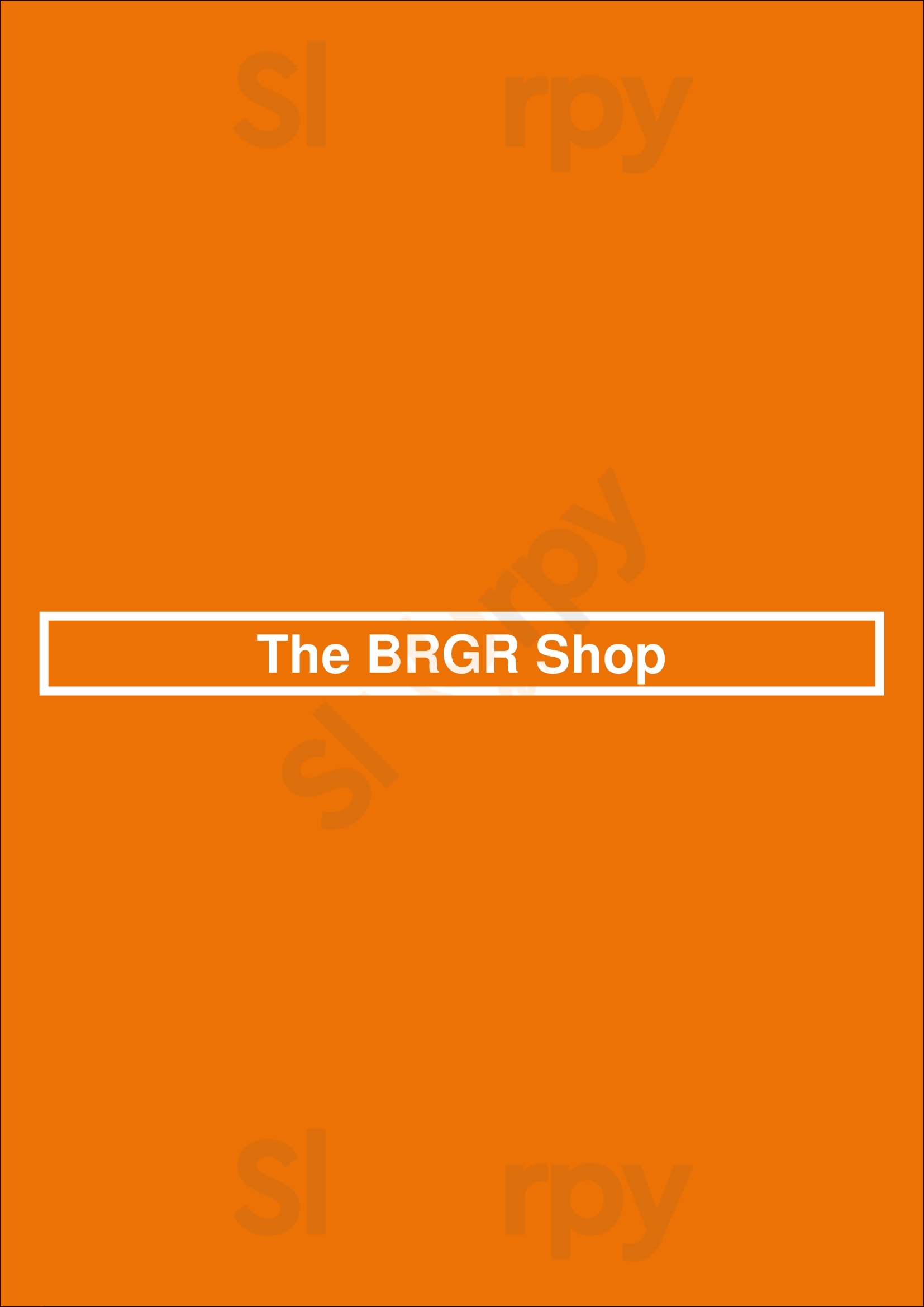 The Brgr Shop San Juan Menu - 1