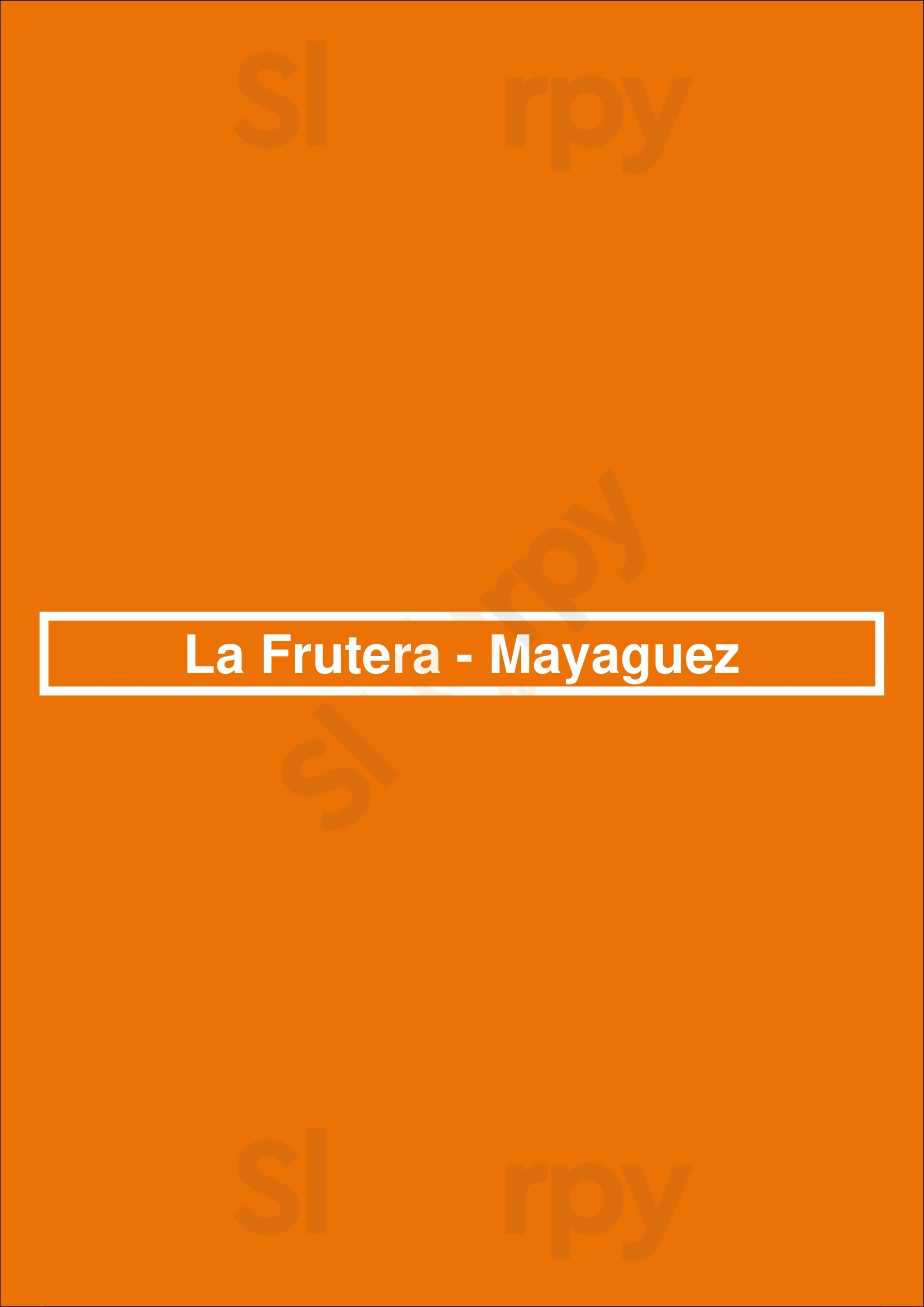 La Frutera - Mayaguez Mayaguez Menu - 1