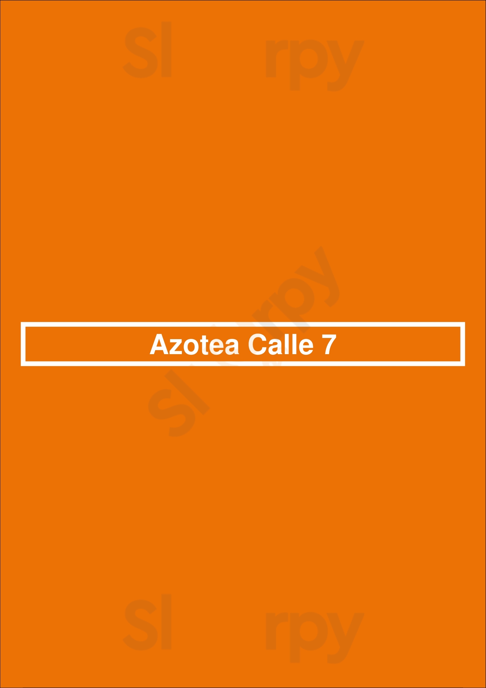 Azotea Calle 7 San José Menu - 1