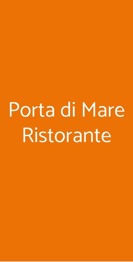 Porta Di Mare Ristorante, Sciacca