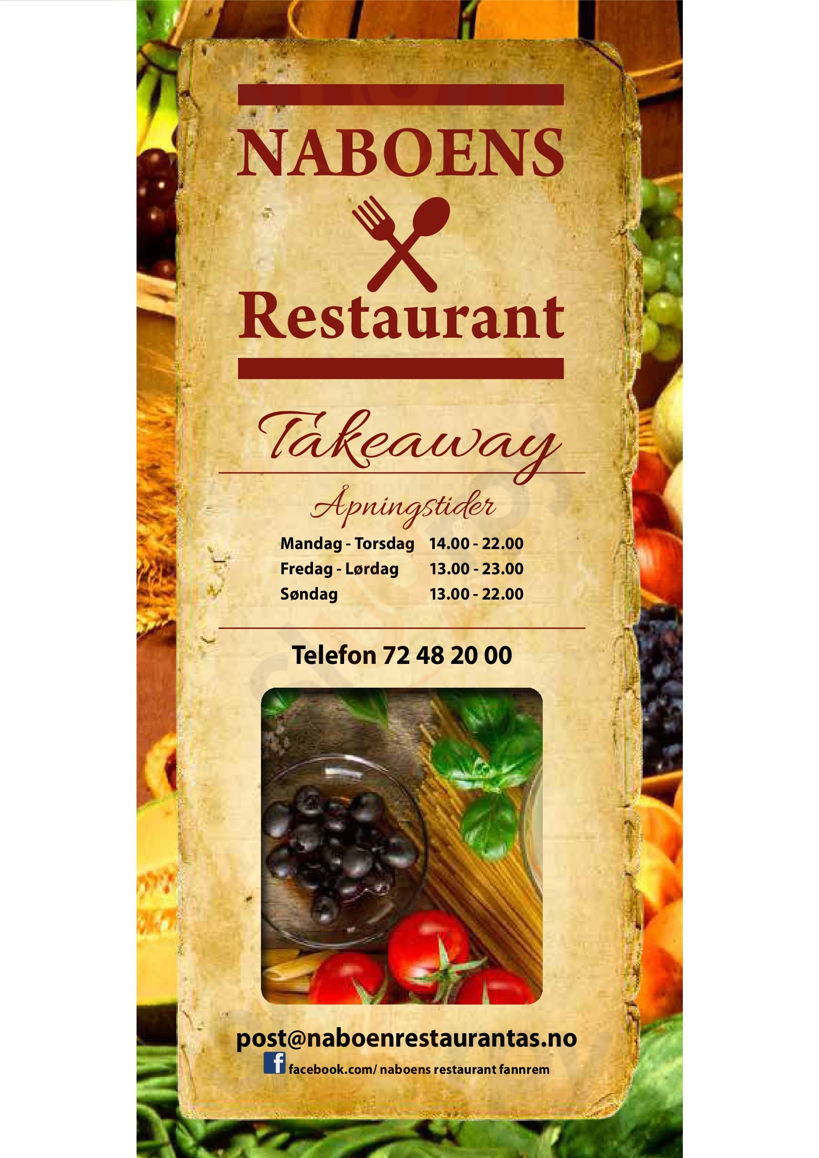 Naboen Restaurant Fannrem Menu - 1