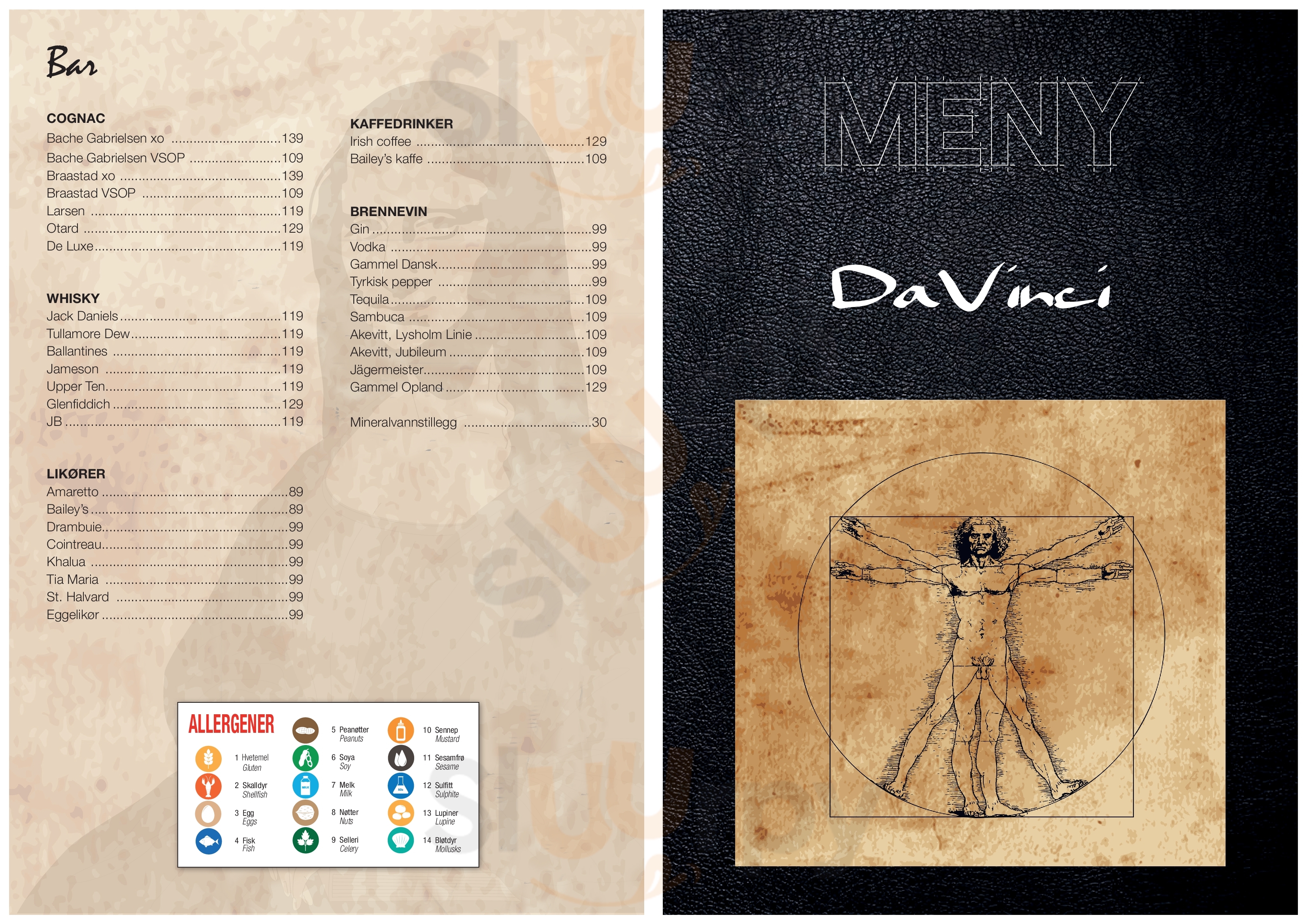 Restaurant Da Vinci Trondheim Menu - 1