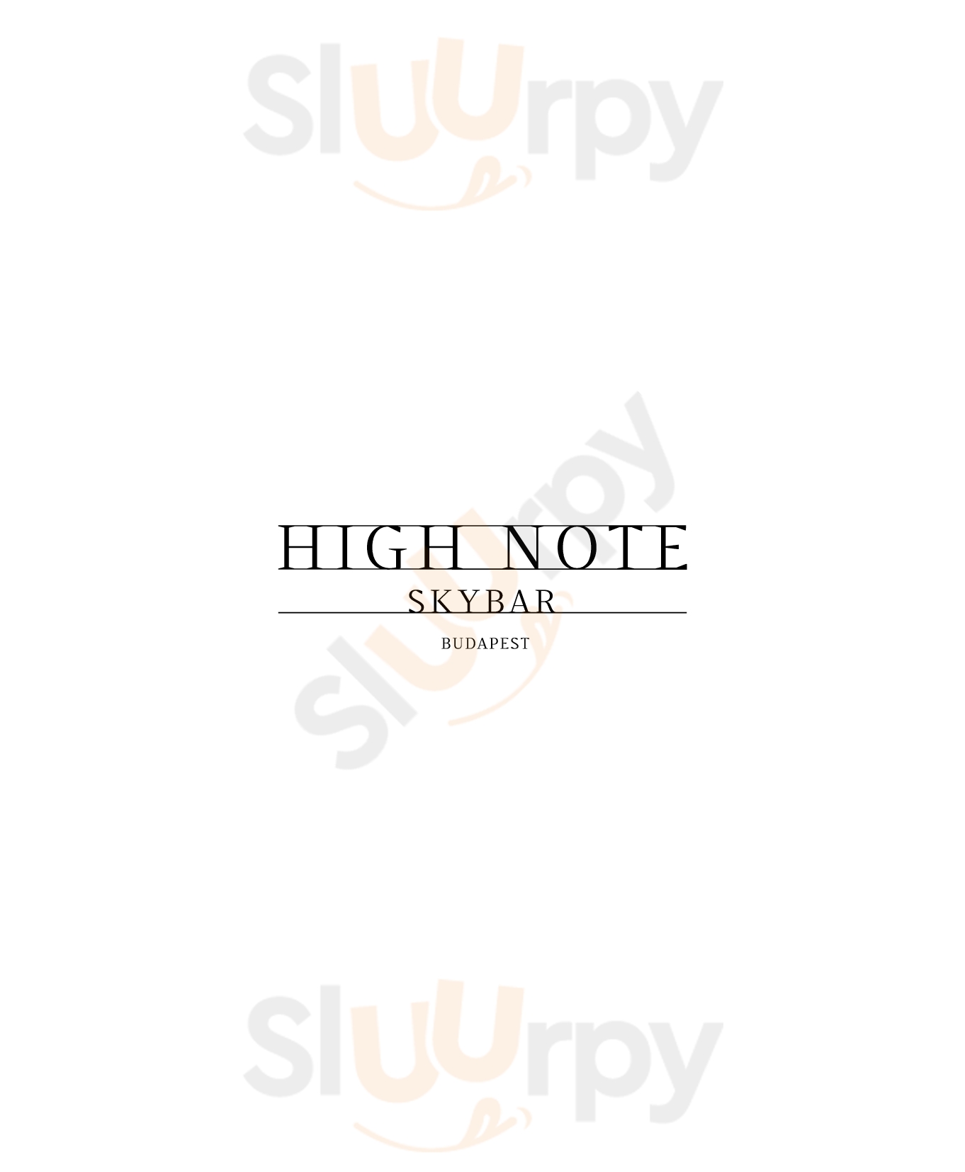 High Note Skybar Budapest Menu - 1