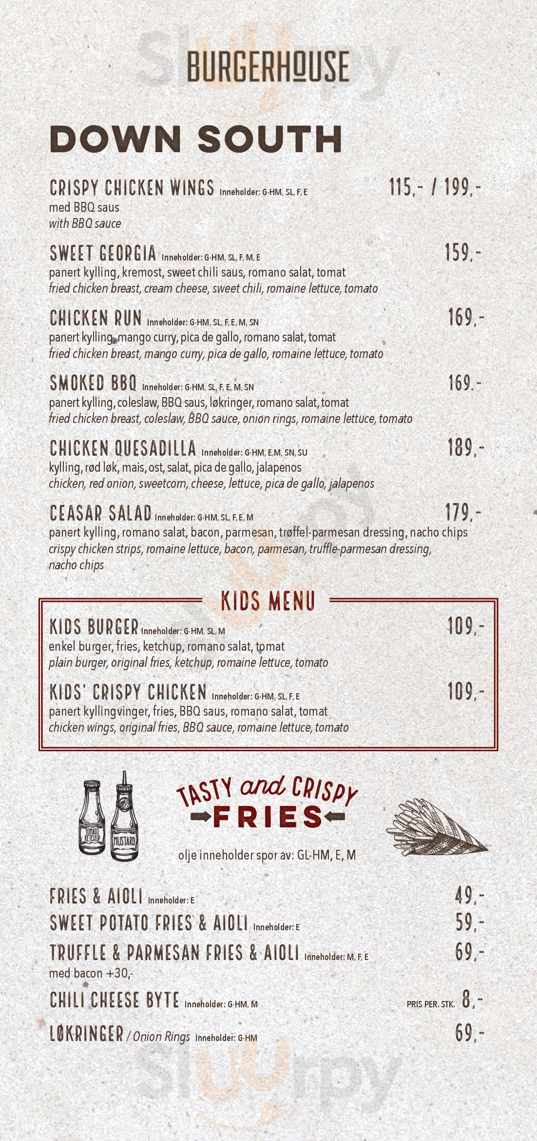 Burgerhouse Ål Ål Menu - 1