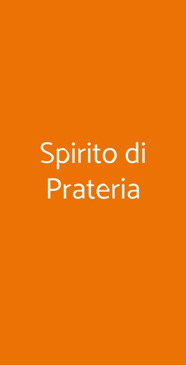 Spirito Di Prateria, Piossasco