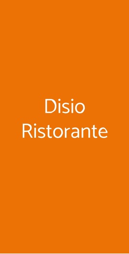 Disio Ristorante, Comiso