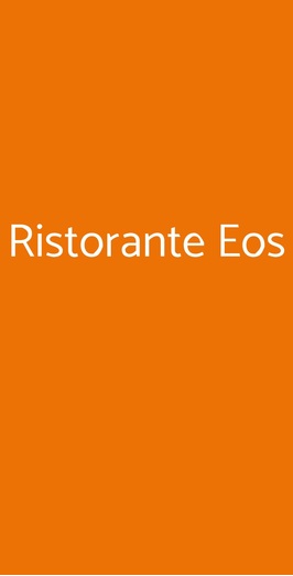 Ristorante Eos, Torino