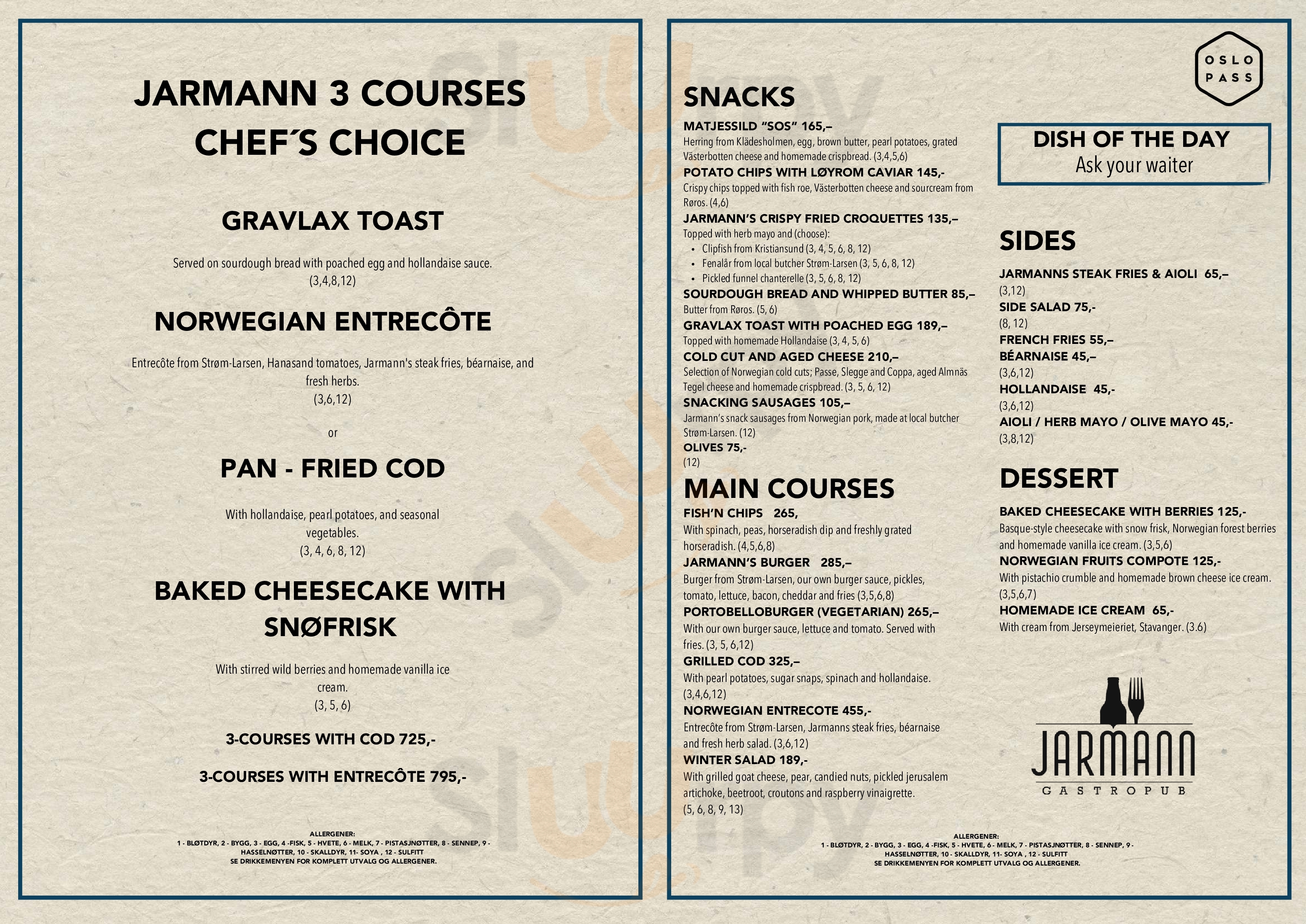 Jarmann Gastropub Oslo Menu - 1