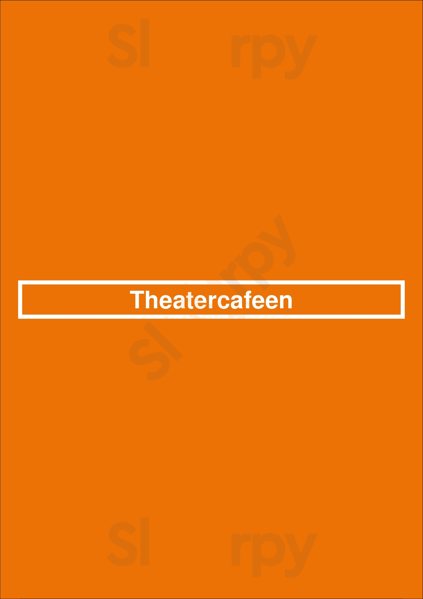 Theatercafeen Oslo Menu - 1