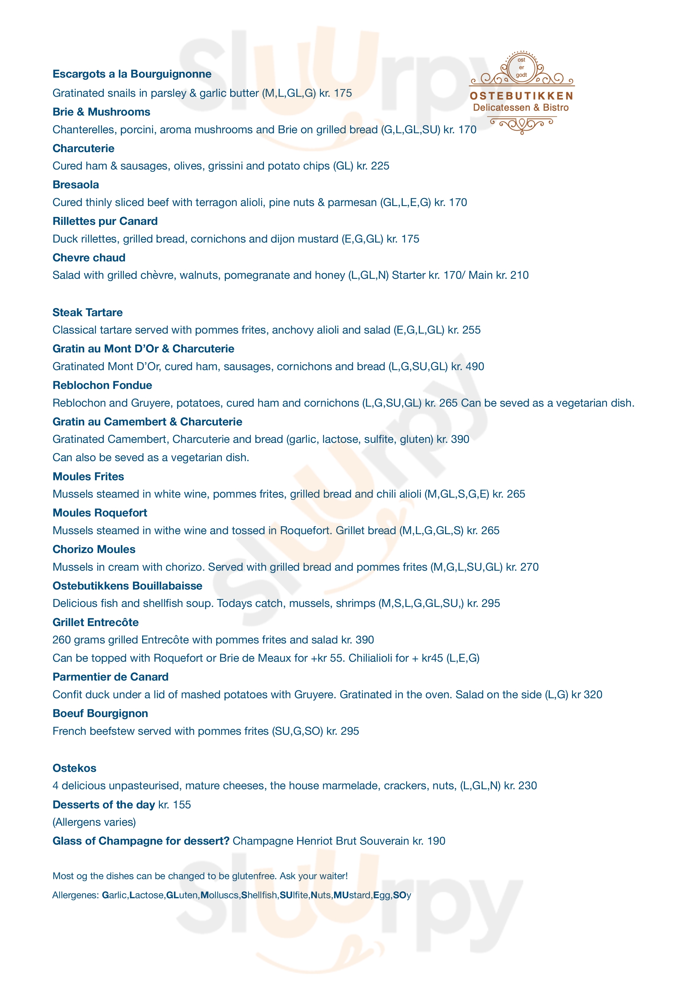 Ostebutikken Oslo Menu - 1
