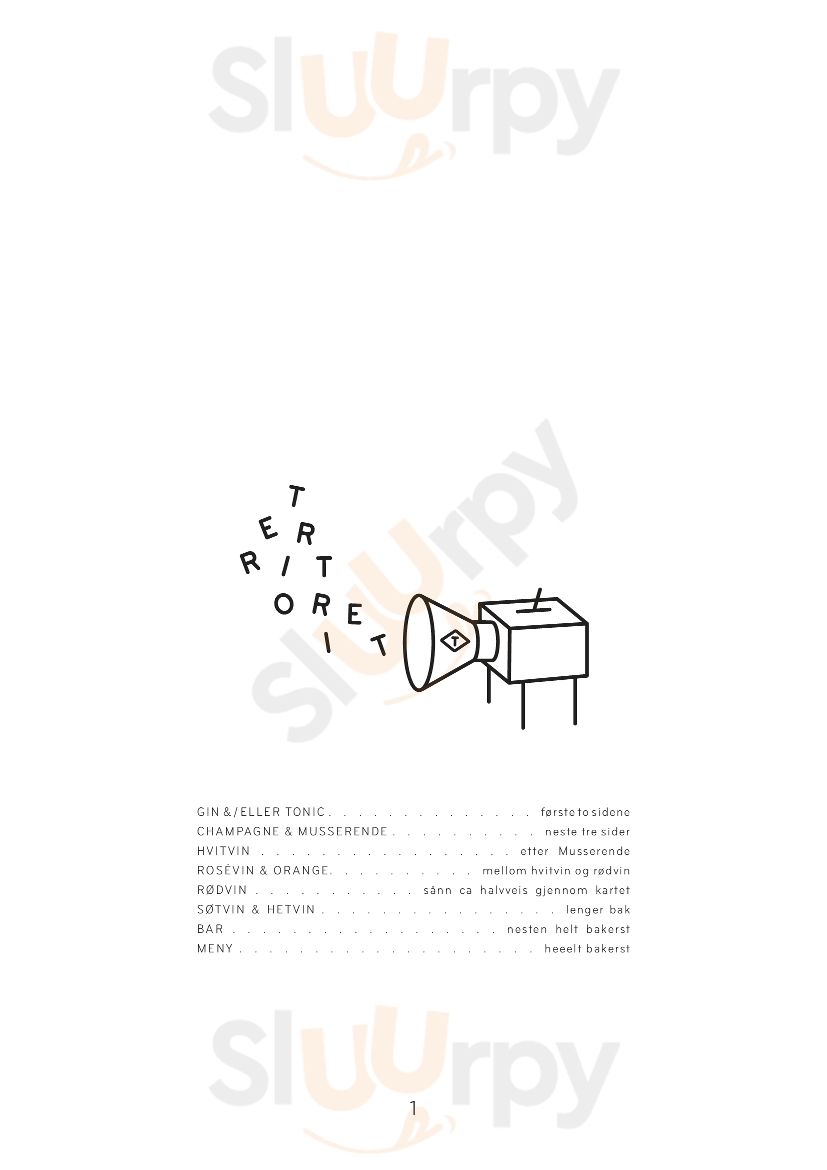 Territoriet Oslo Menu - 1