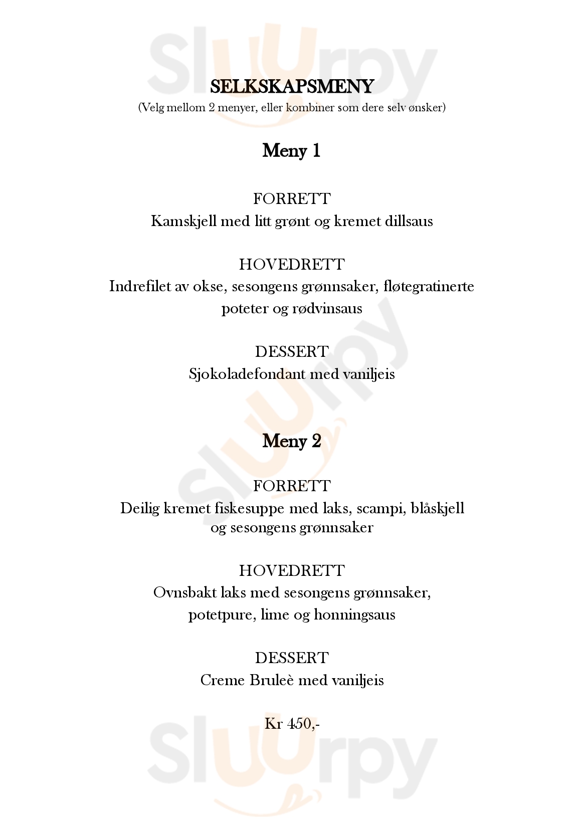 Kjokken Og Bar Oslo Menu - 1