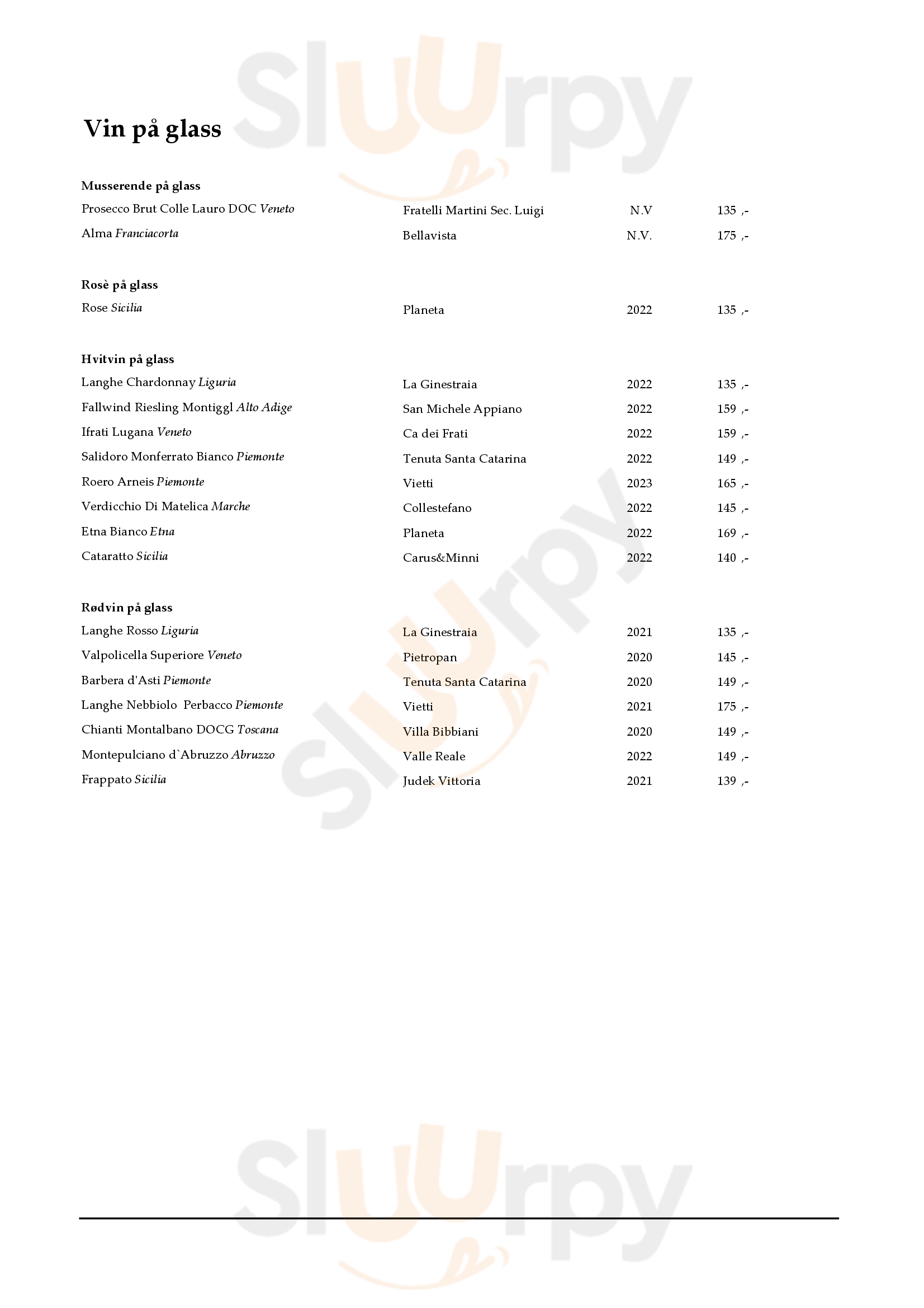 Pasta Fresca Popolare Oslo Menu - 1