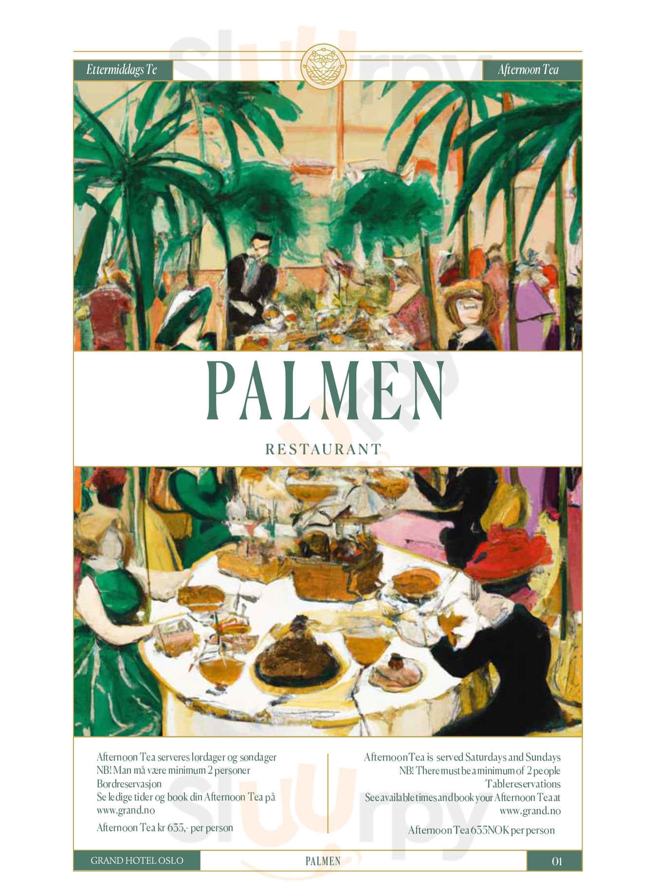 Palmen Restaurant & Othilia Lobby Bar Oslo Menu - 1