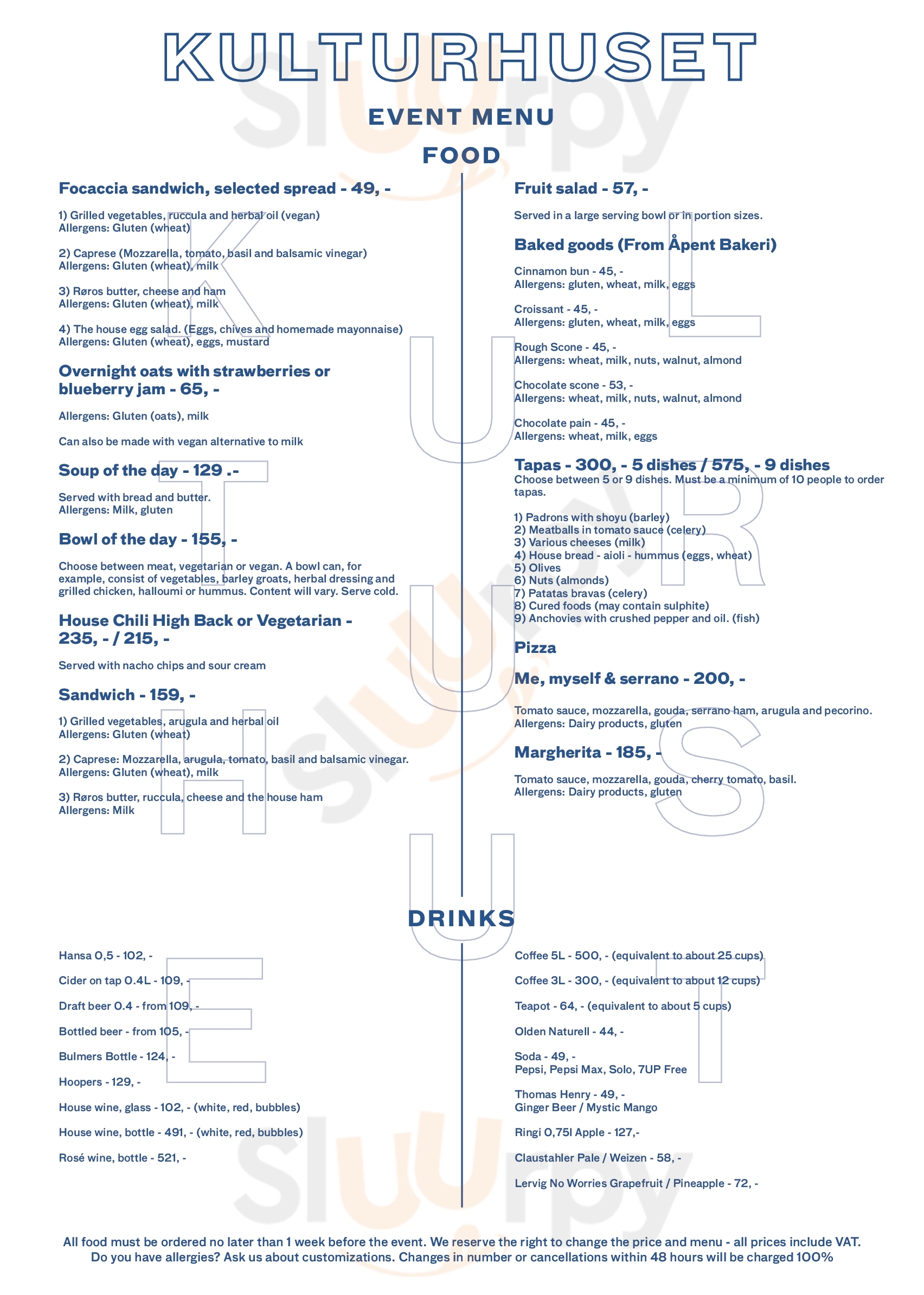 Kulturhuset I Oslo Oslo Menu - 1