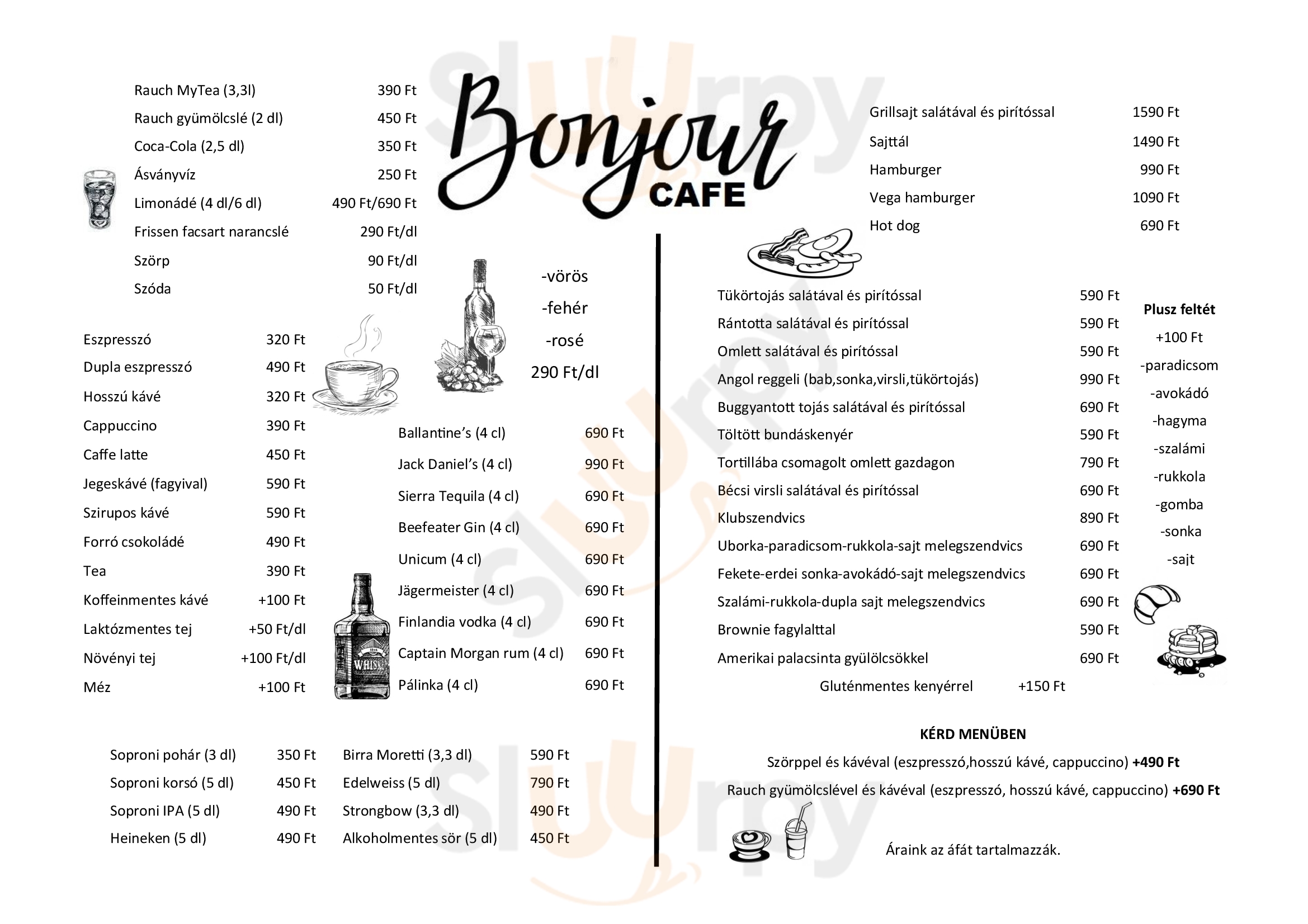 Bonjour Cafe Budapest Menu - 1