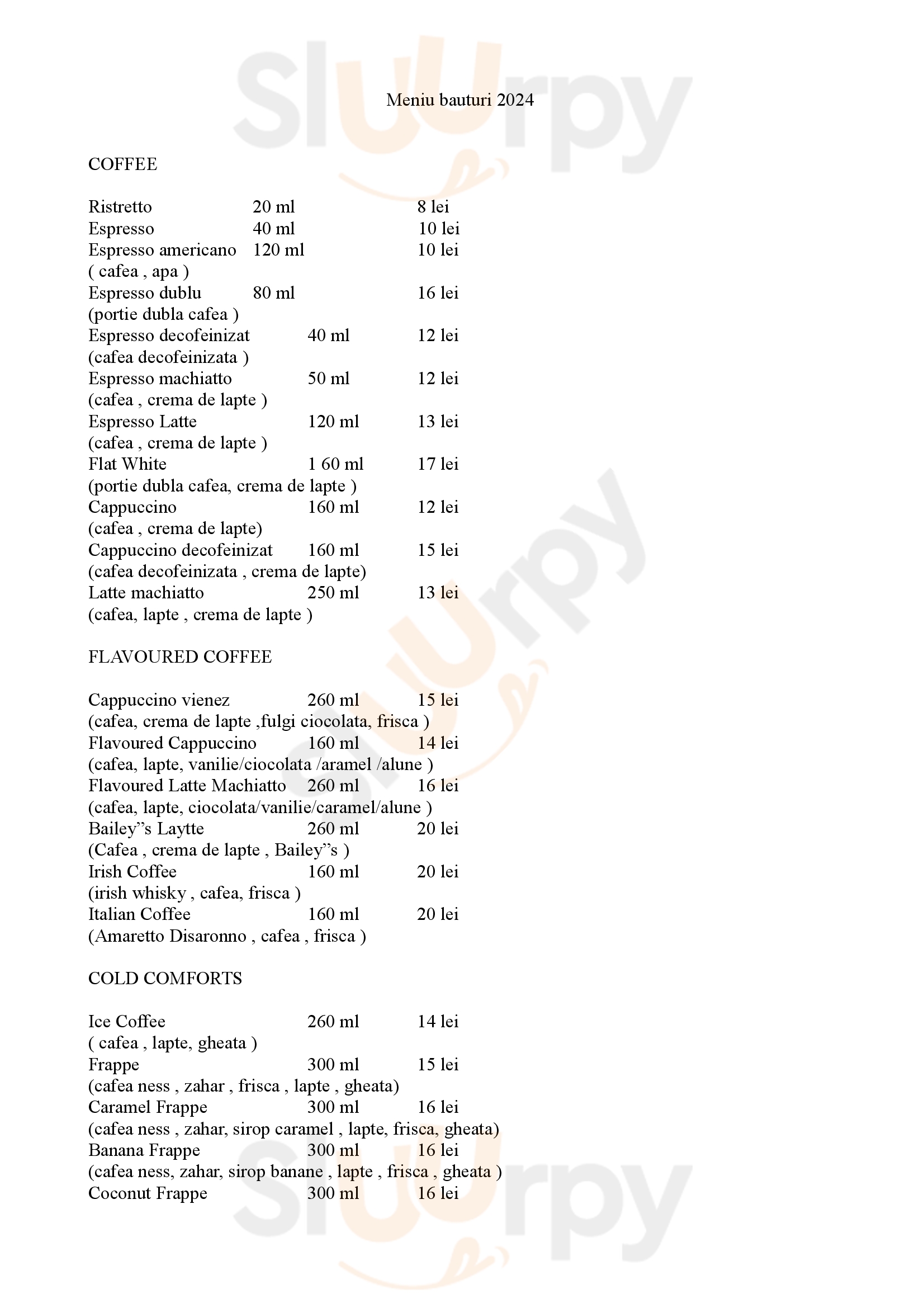 Capriccio Bistro Cluj-Napoca Menu - 1