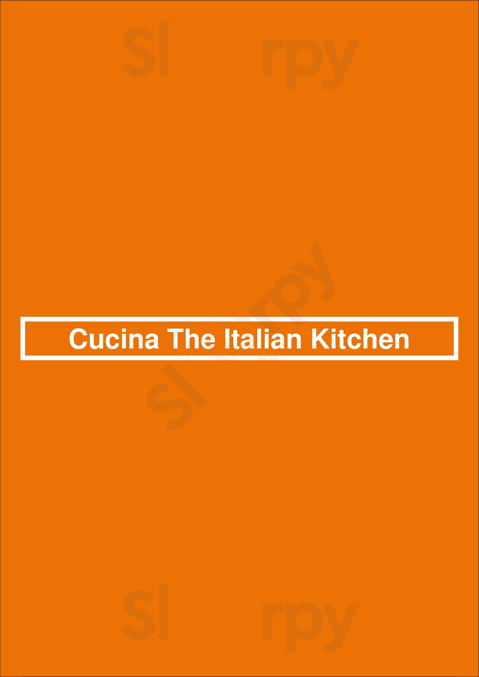 Cucina The Italian Kitchen Bucharest Menu - 1