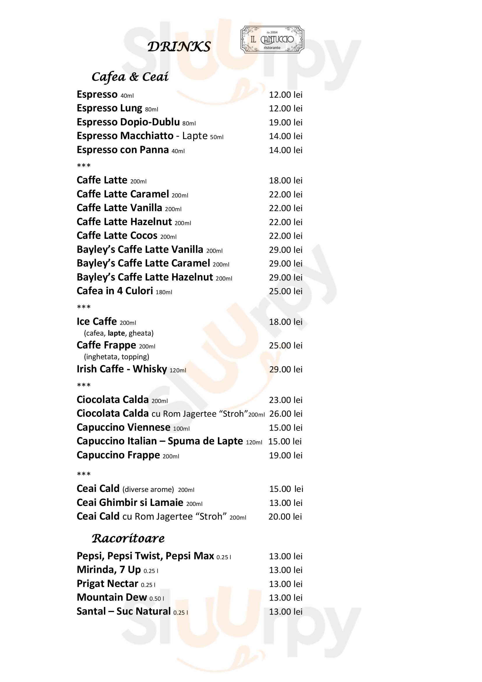 Il Cantuccio Ristorante Bucharest Menu - 1