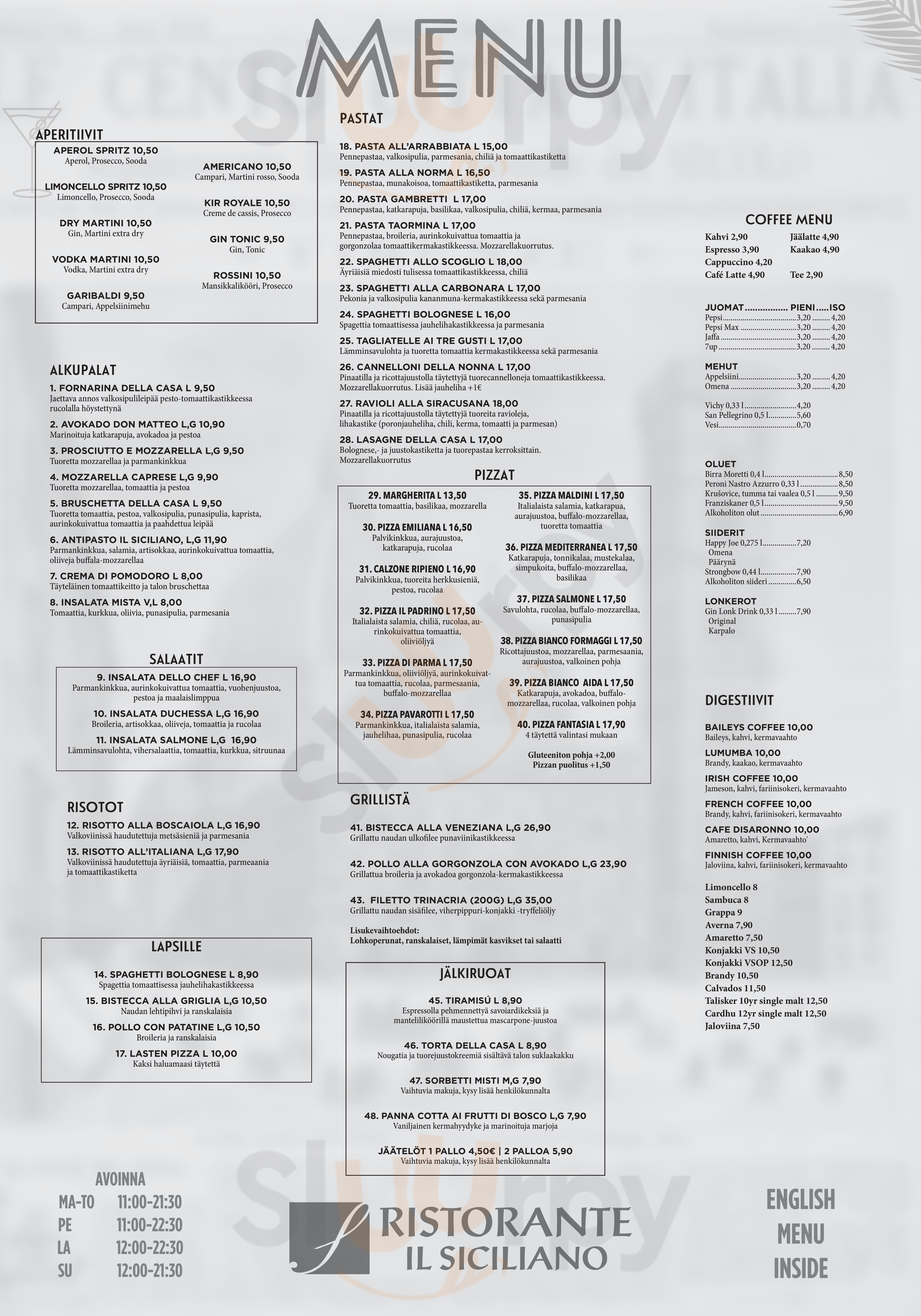 Main Menu - Cevicheria - Peruvian Cuisine & Pisco Bat
