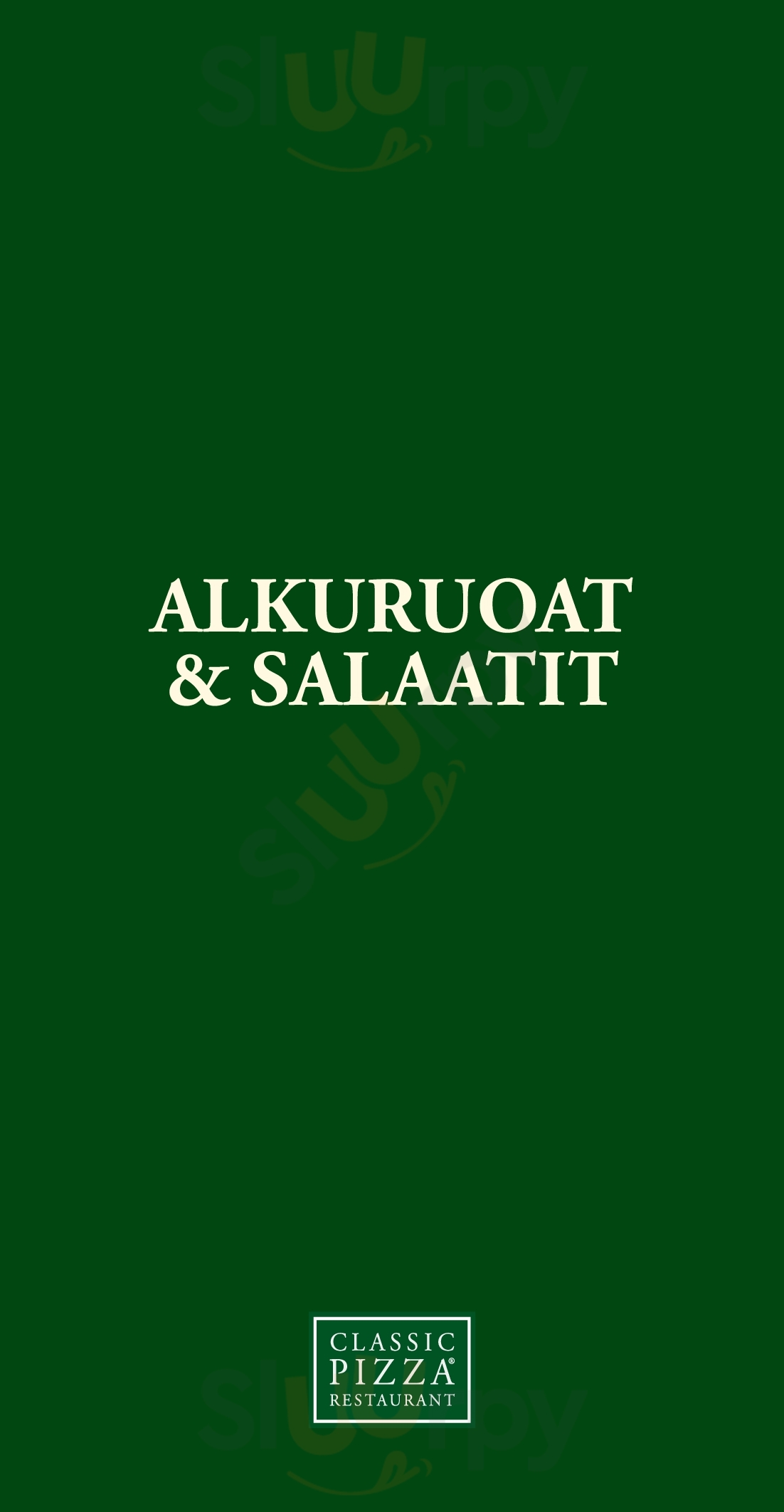 Main Menu - Classic Pizza Itis