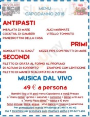 Menu capodanno 2018 2019