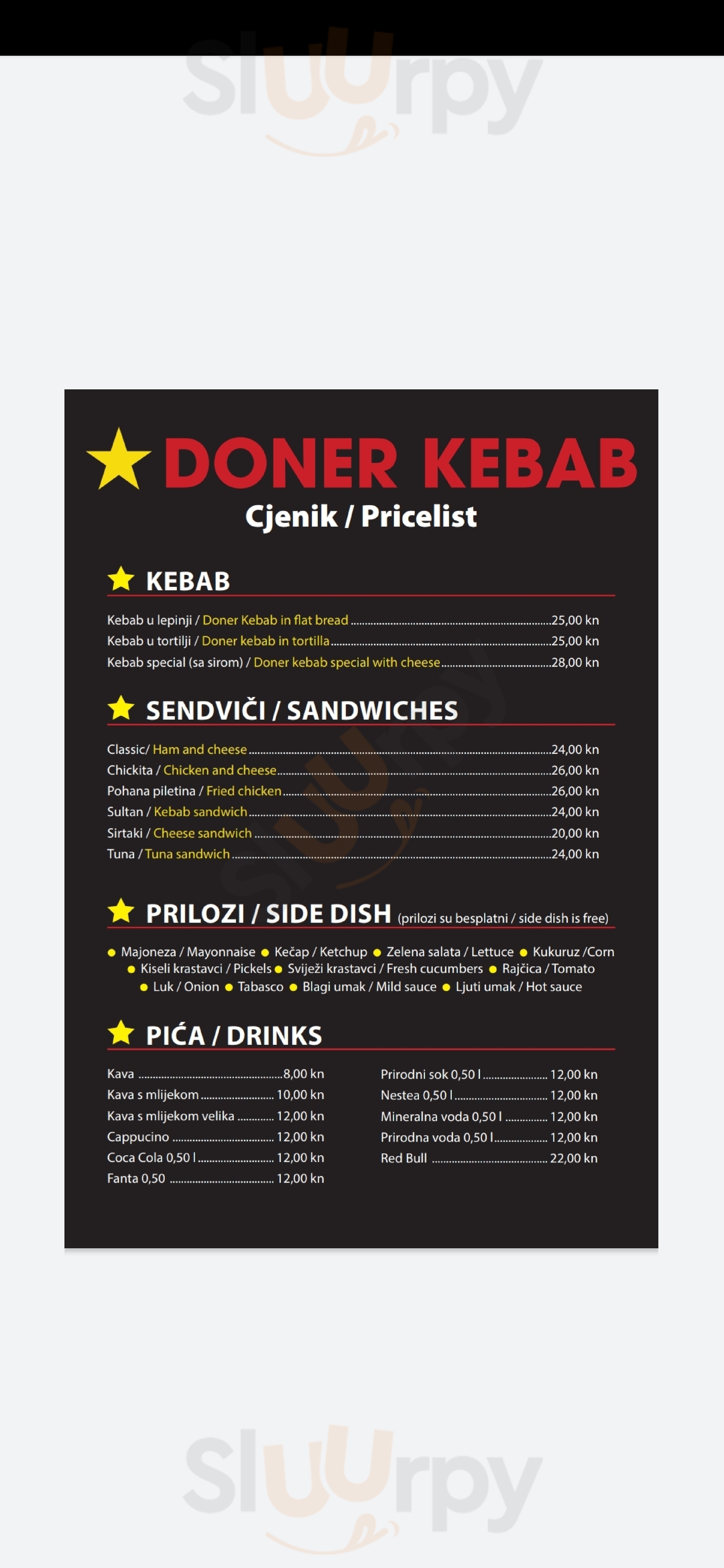 Burger House Doner Kebab Zagreb Menu - 1