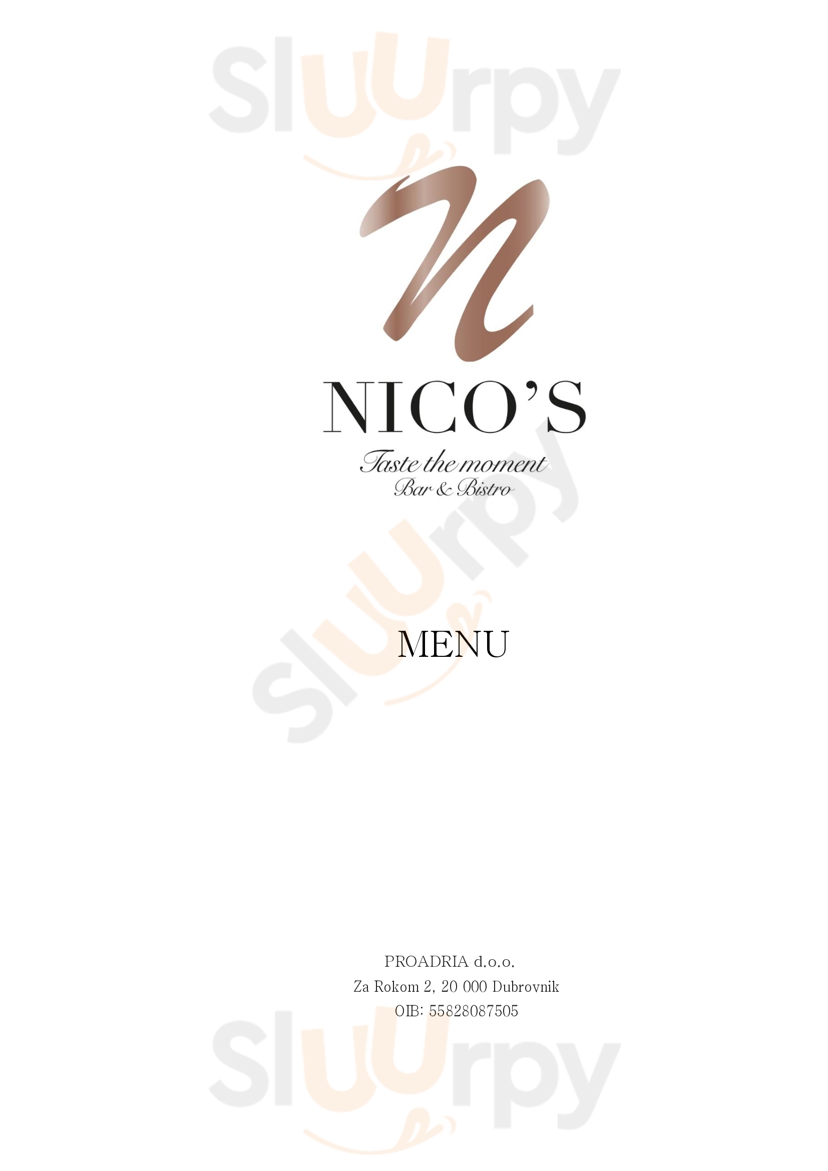 Nico's Bar Zagreb Menu - 1