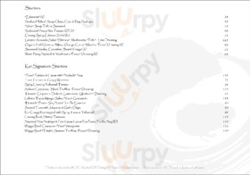 ‪koi Restaurant & Lounge‬ menu