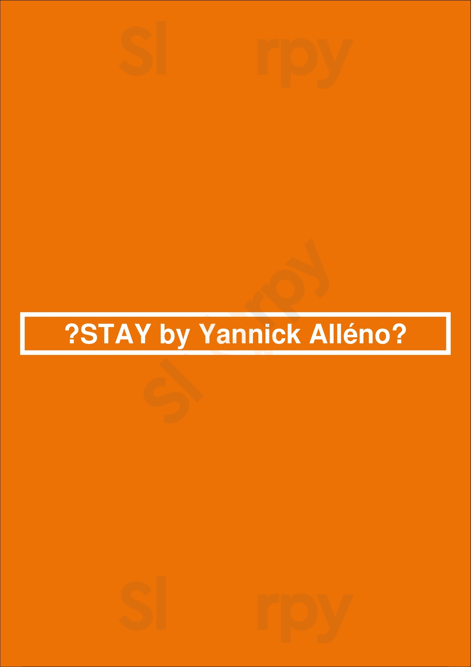 ‪stay By Yannick Alléno‬ دُبي Menu - 1