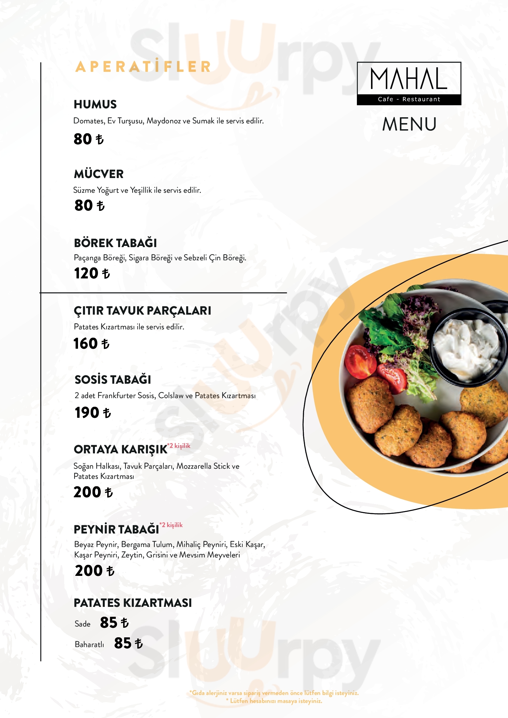 Mahal Cafe & Restaurant Balıkesir Menu - 1