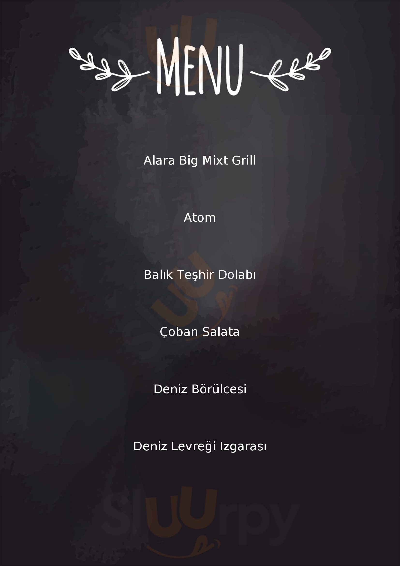 Alara Restaurant Antalya Menu - 1