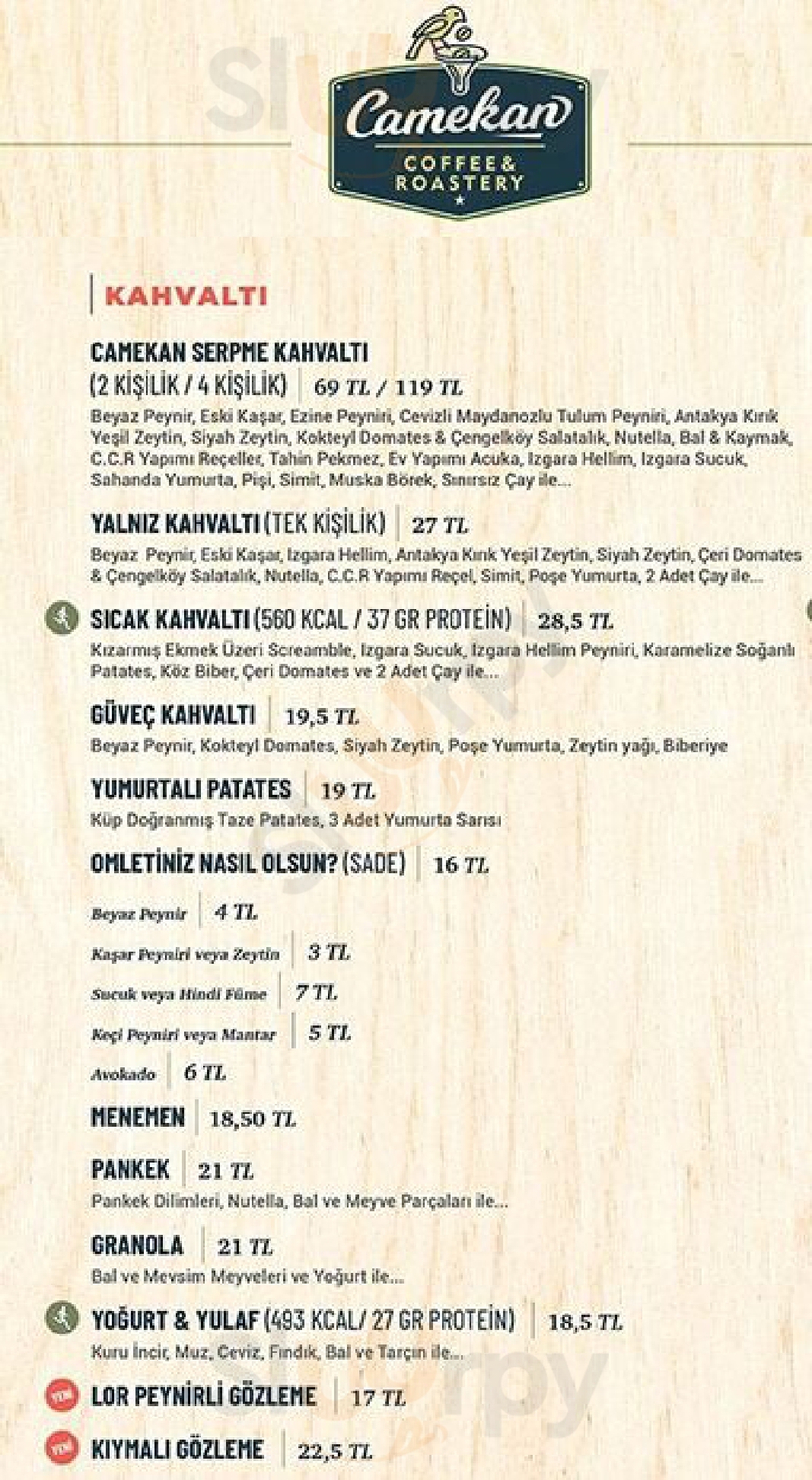 Camekan Coffee Roastery Ankara Menu - 1