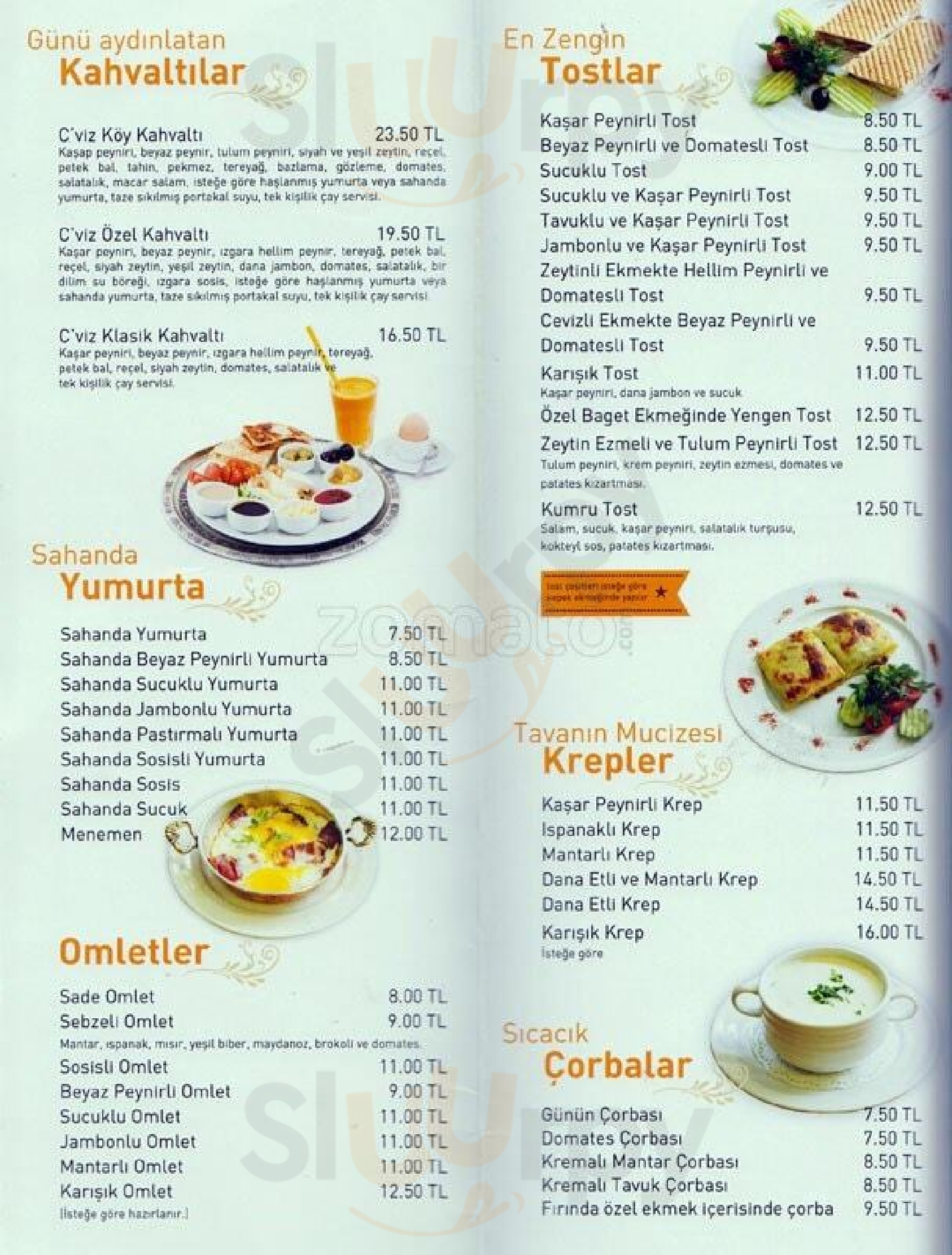 C'viz Cafe Bistro Ankara Menu - 1