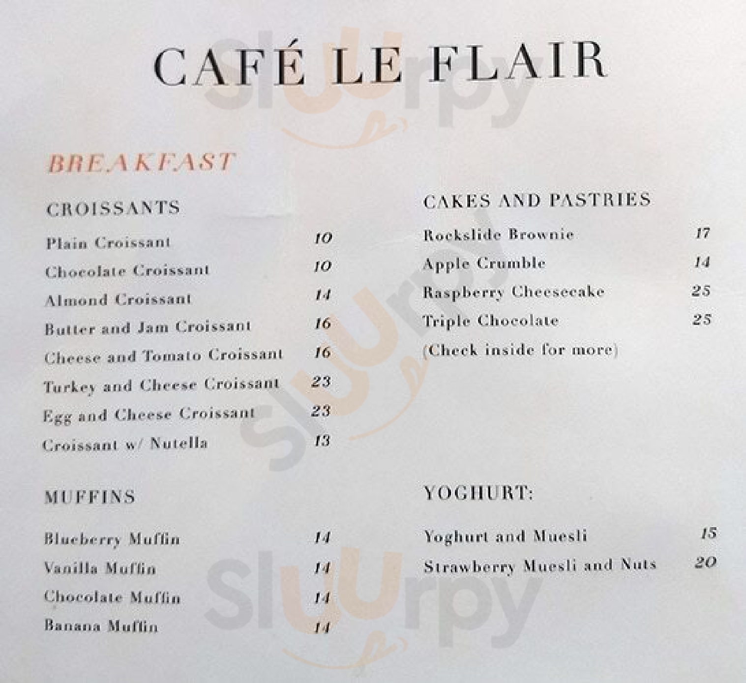 ‪cafe Le Flair‬ دُبي Menu - 1