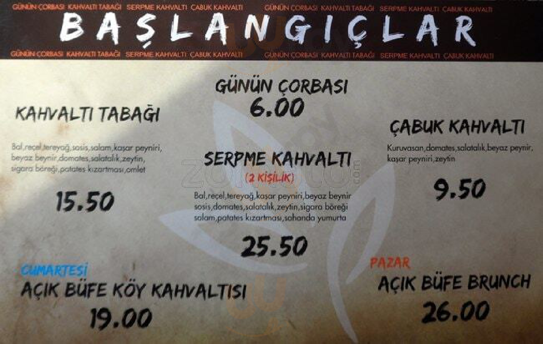 Firezzacafe Ankara Menu - 1