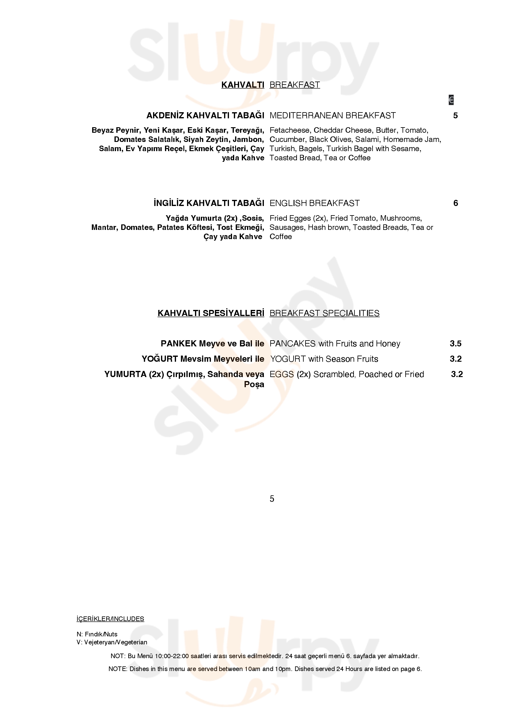 Main Menu - Mavi Loca Restaurant