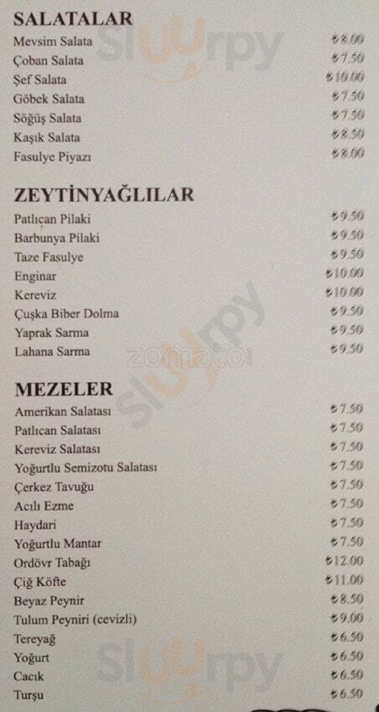 Uludağ Et Lokantası Ankara Menu - 1